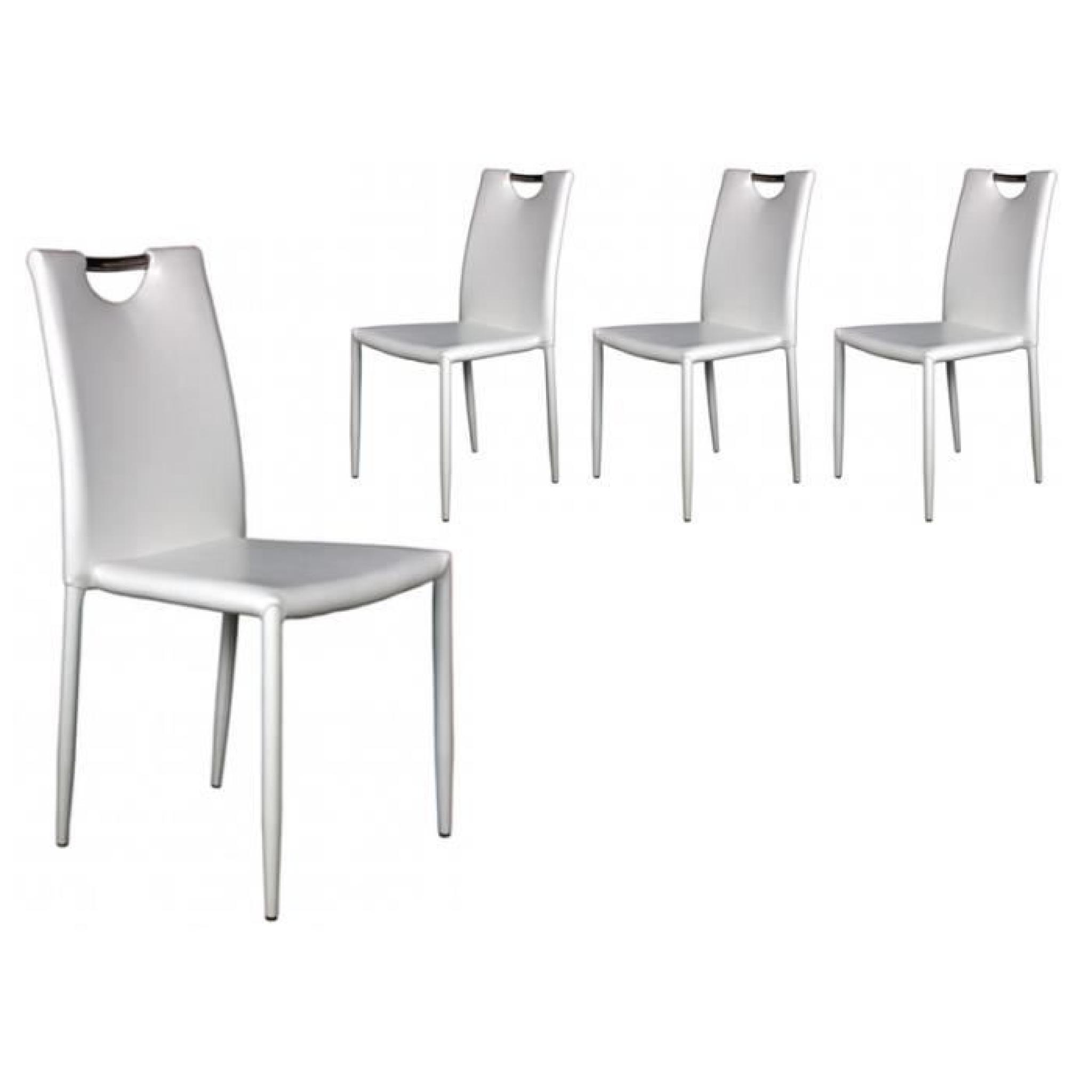 Kira - Lot 4 Chaises Blanches