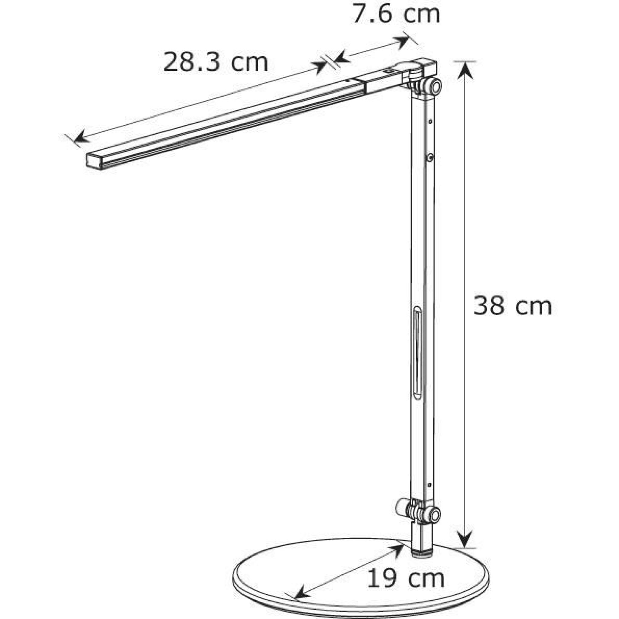 KONCEPT - Z Bar Solo-Lampe de Bureau 28 LED-ARGENT pas cher