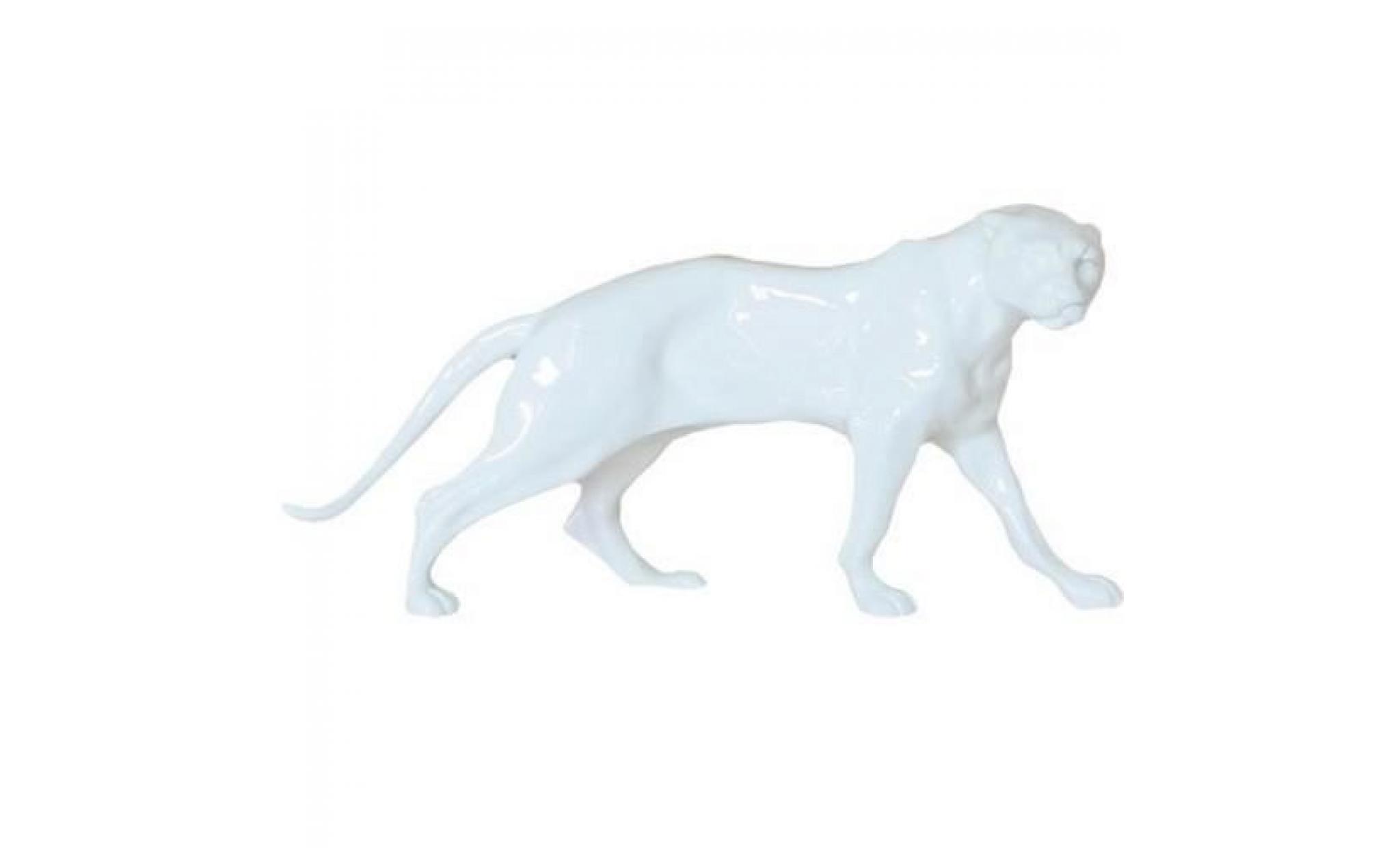 la hauteur white panther caractère 11 cm, largeur 26 cm, profondeur de 8 cm, la sculpture d'art en pierre, précieuse et magnifique