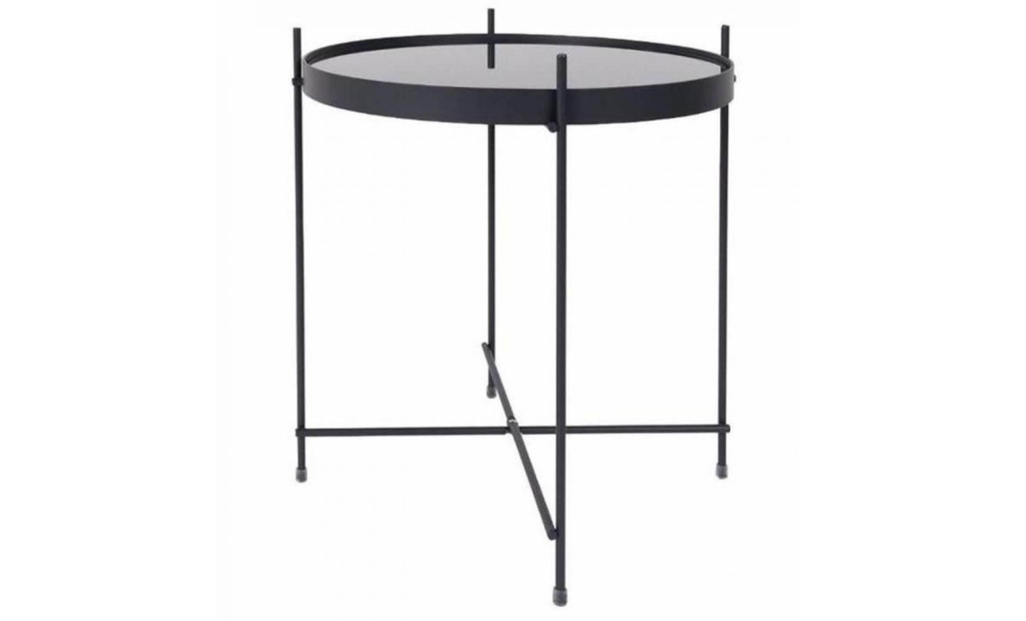 zuiver table basse cupid  acier noir  43 x 45 cm