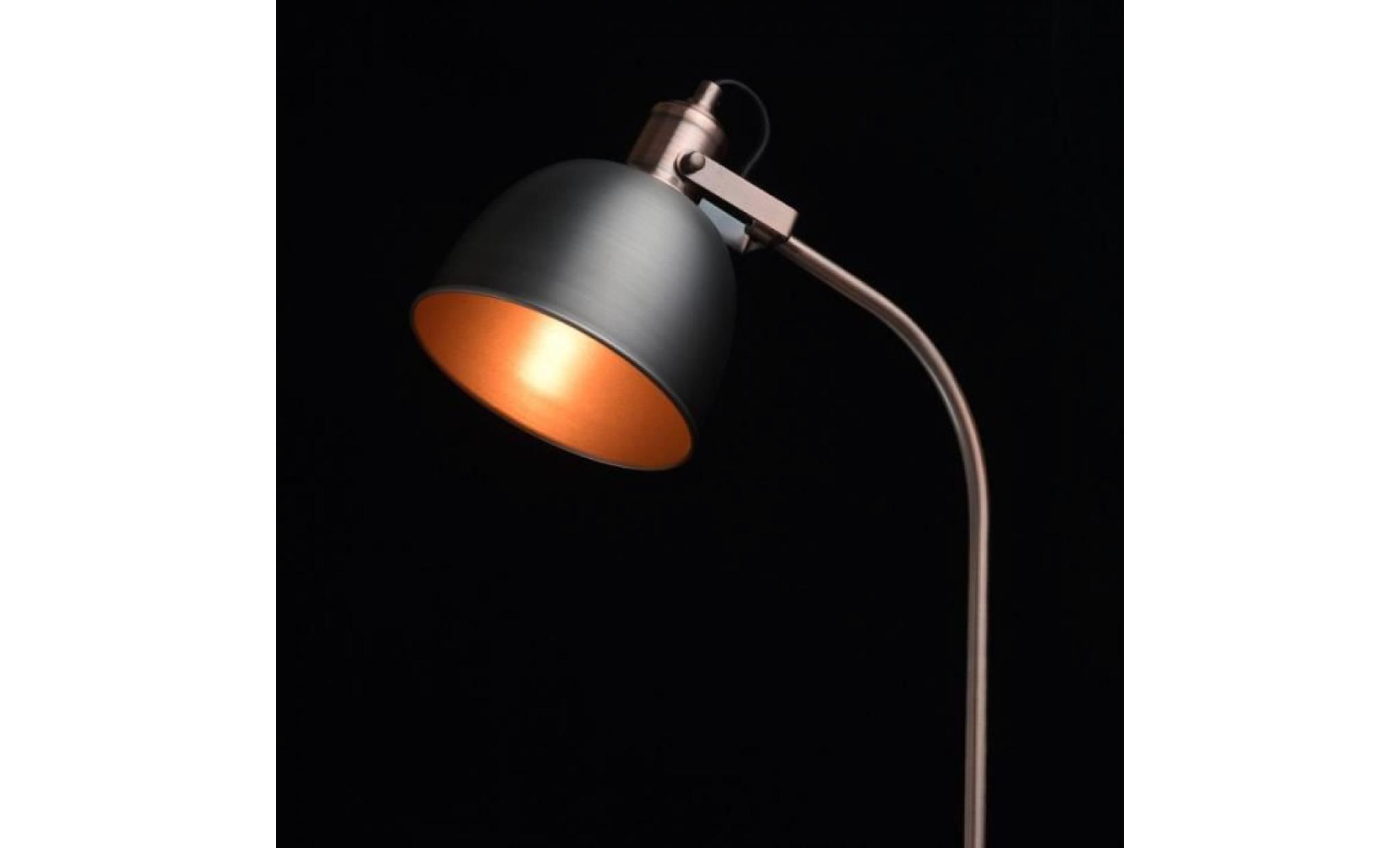 lampadaire argenté industrial 1 ampoule 141 cm pas cher