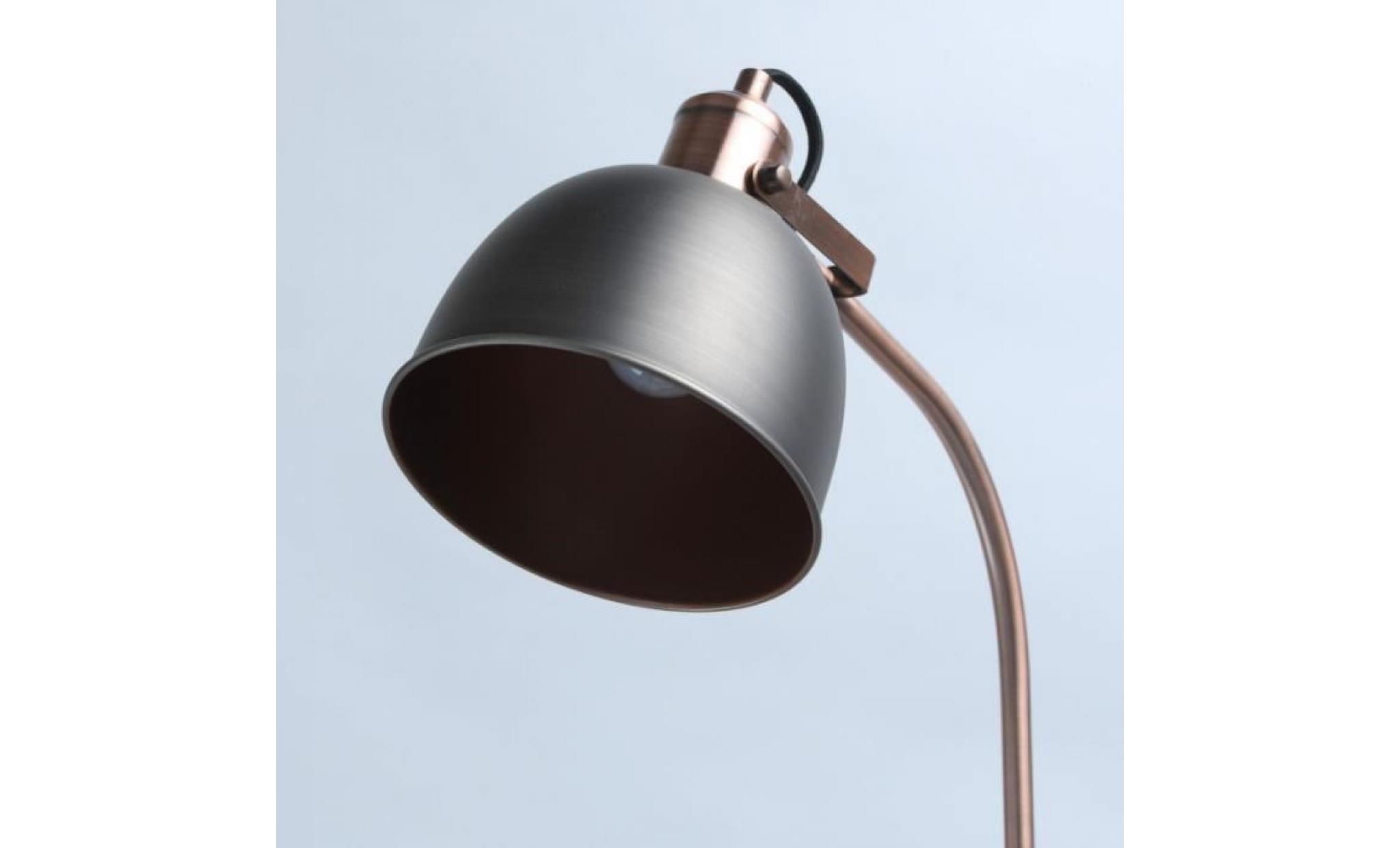 lampadaire argenté industrial 1 ampoule 141 cm pas cher