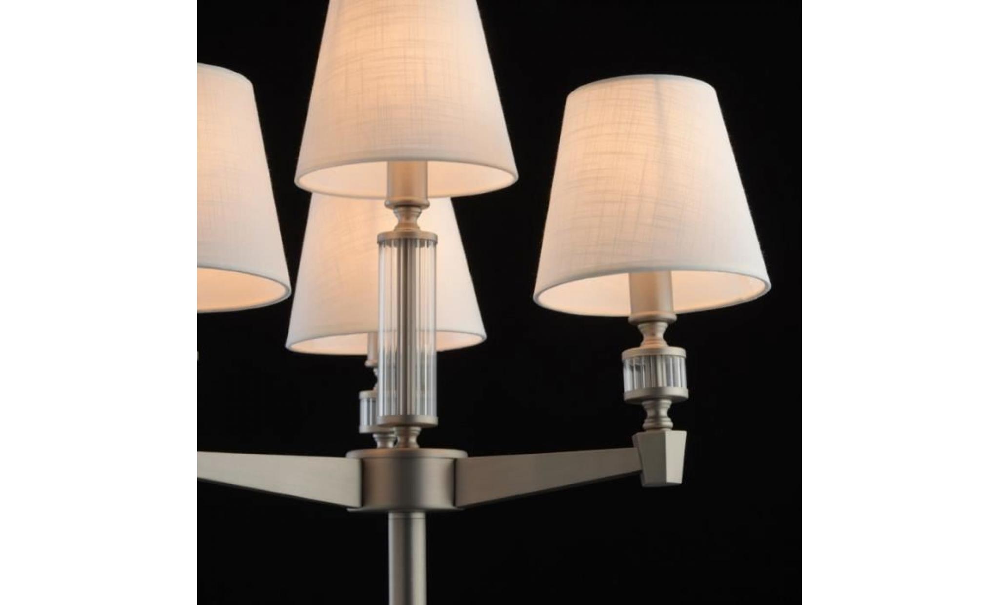 lampadaire argenté neoclassic 4 ampoules 160 cm pas cher