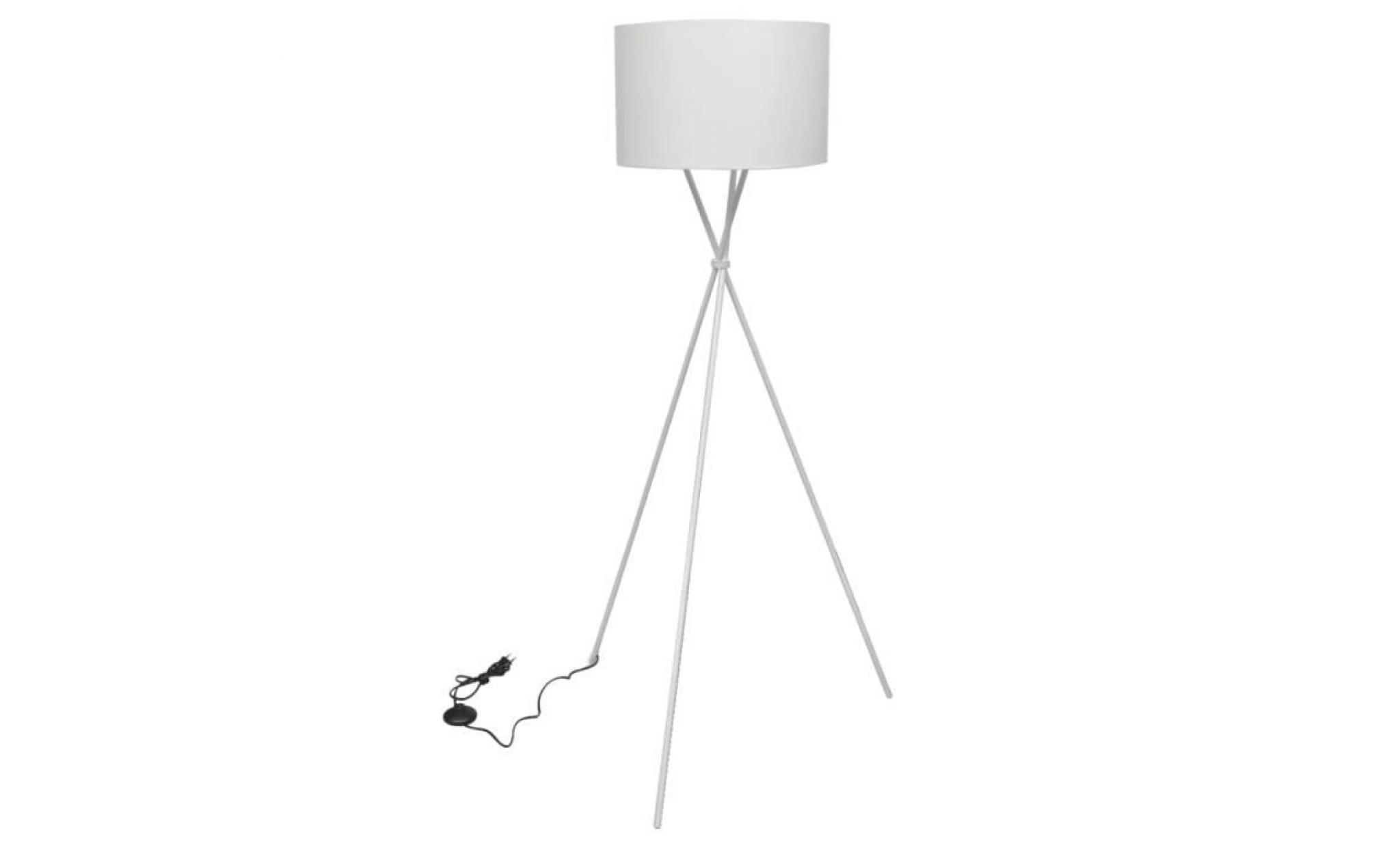 lampadaire avec support blanc 139 cm