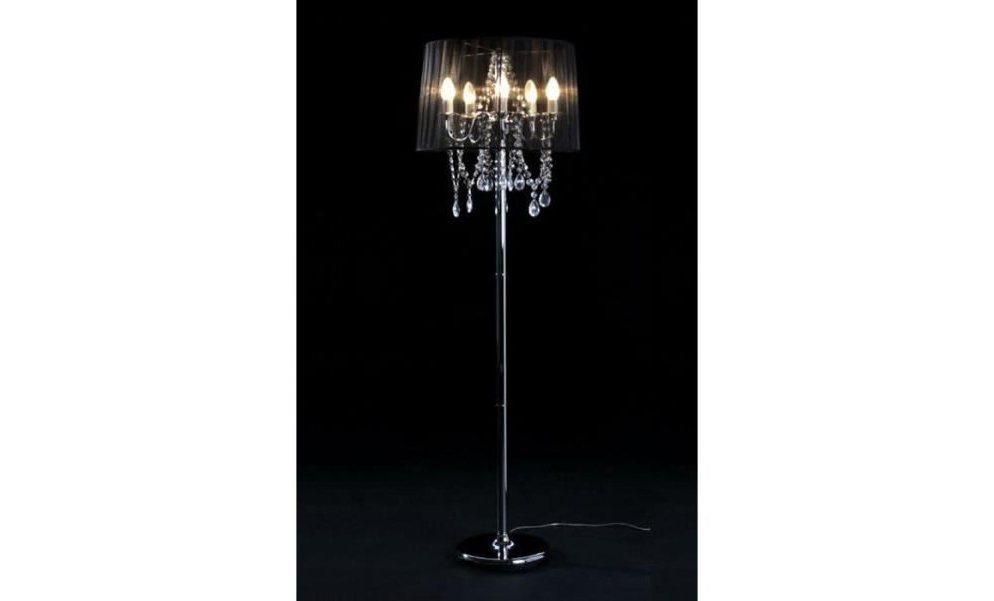 lampadaire baroque avec crystal deco, 5 brûleur, lampe à lumière noire