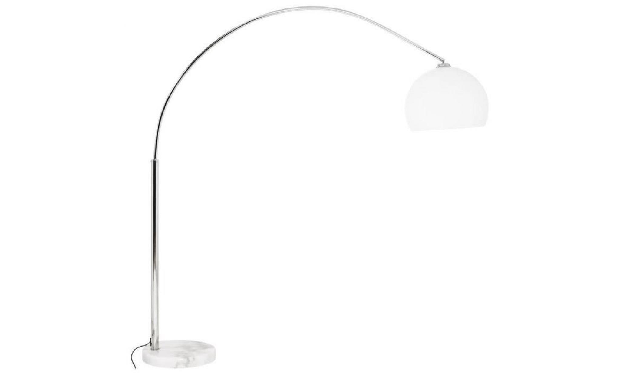 lampadaire blanc design globo 170x160cm.