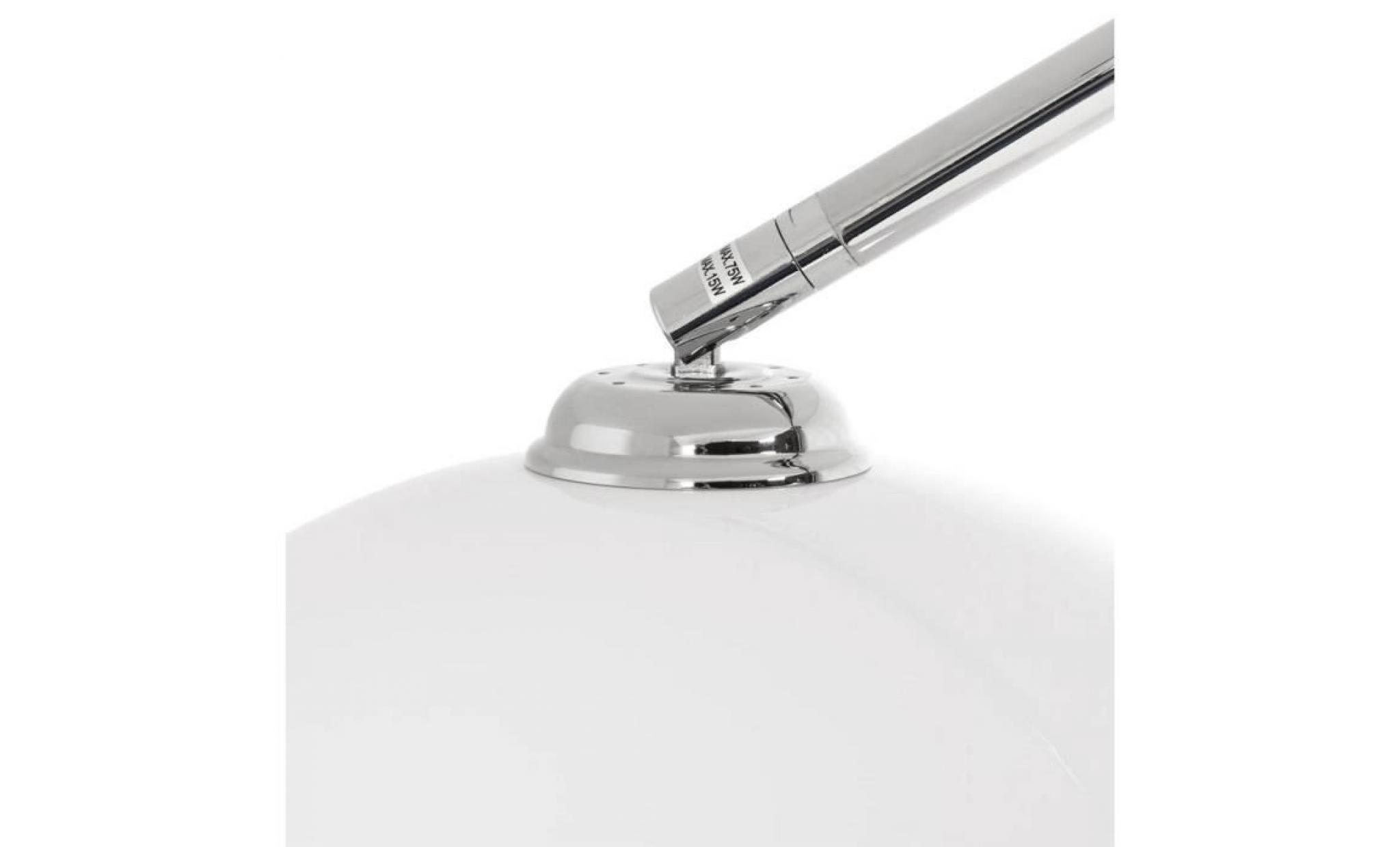 lampadaire blanc design globo 170x160cm. pas cher