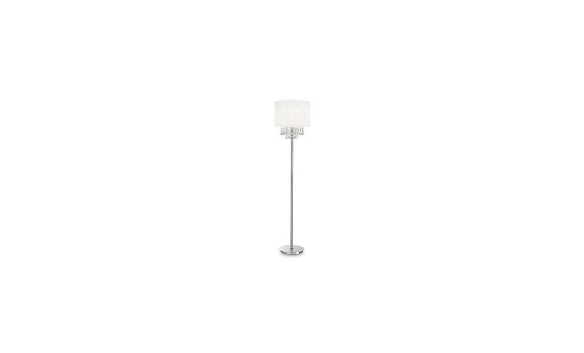 lampadaire blanc en cristal opera 1 ampoule