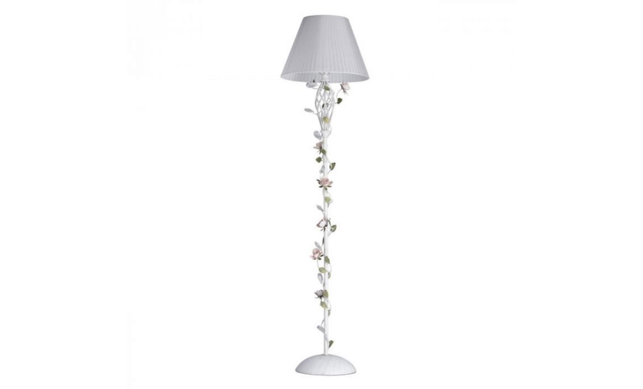 lampadaire blanc flora 1 ampoule 162 cm