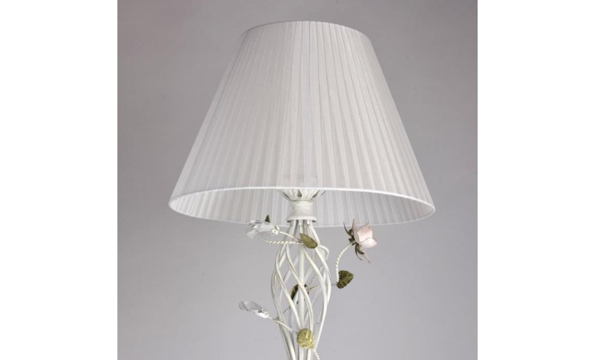lampadaire blanc flora 1 ampoule 162 cm pas cher