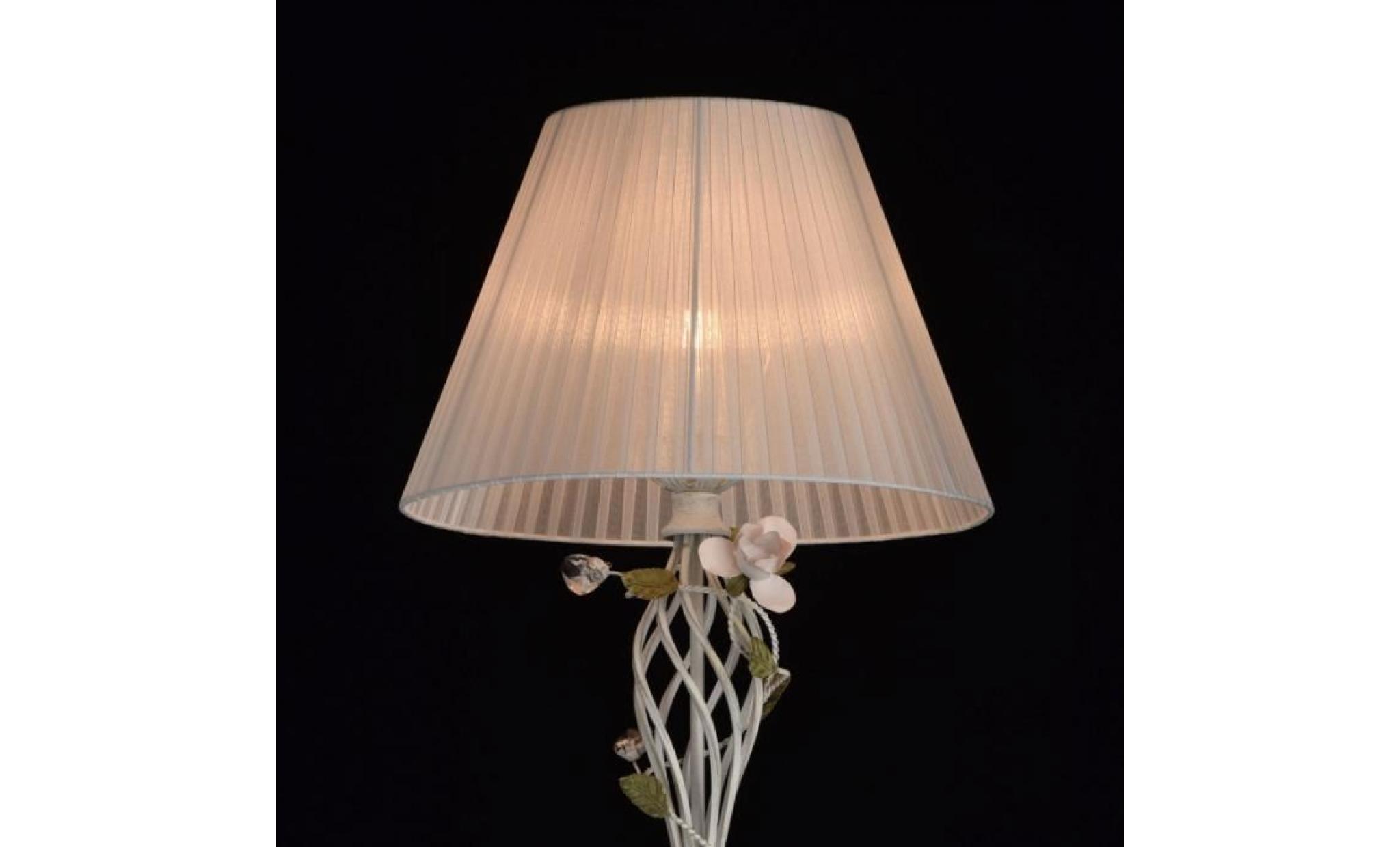 lampadaire blanc flora 1 ampoule 162 cm pas cher