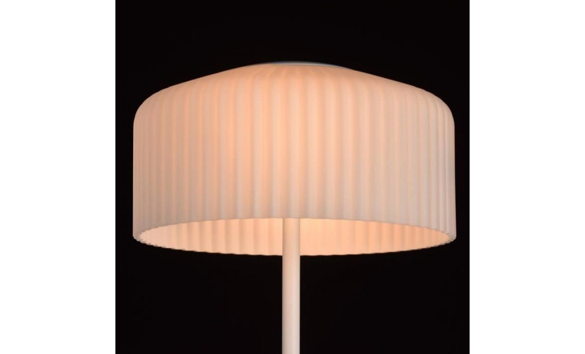 lampadaire blanc megapolis 2 ampoules 140 cm pas cher