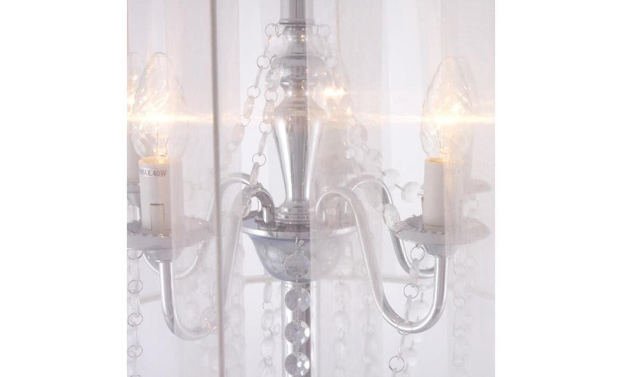 Lampadaire chandelier baroque 'BAROK' à pampill... pas cher