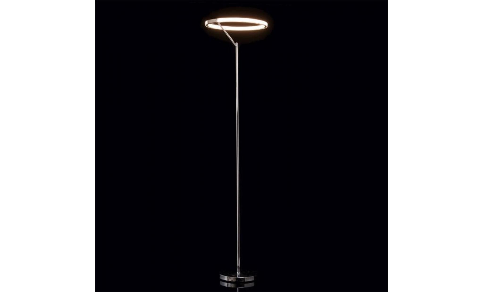 lampadaire chromé megapolis 1 ampoule 178 cm pas cher