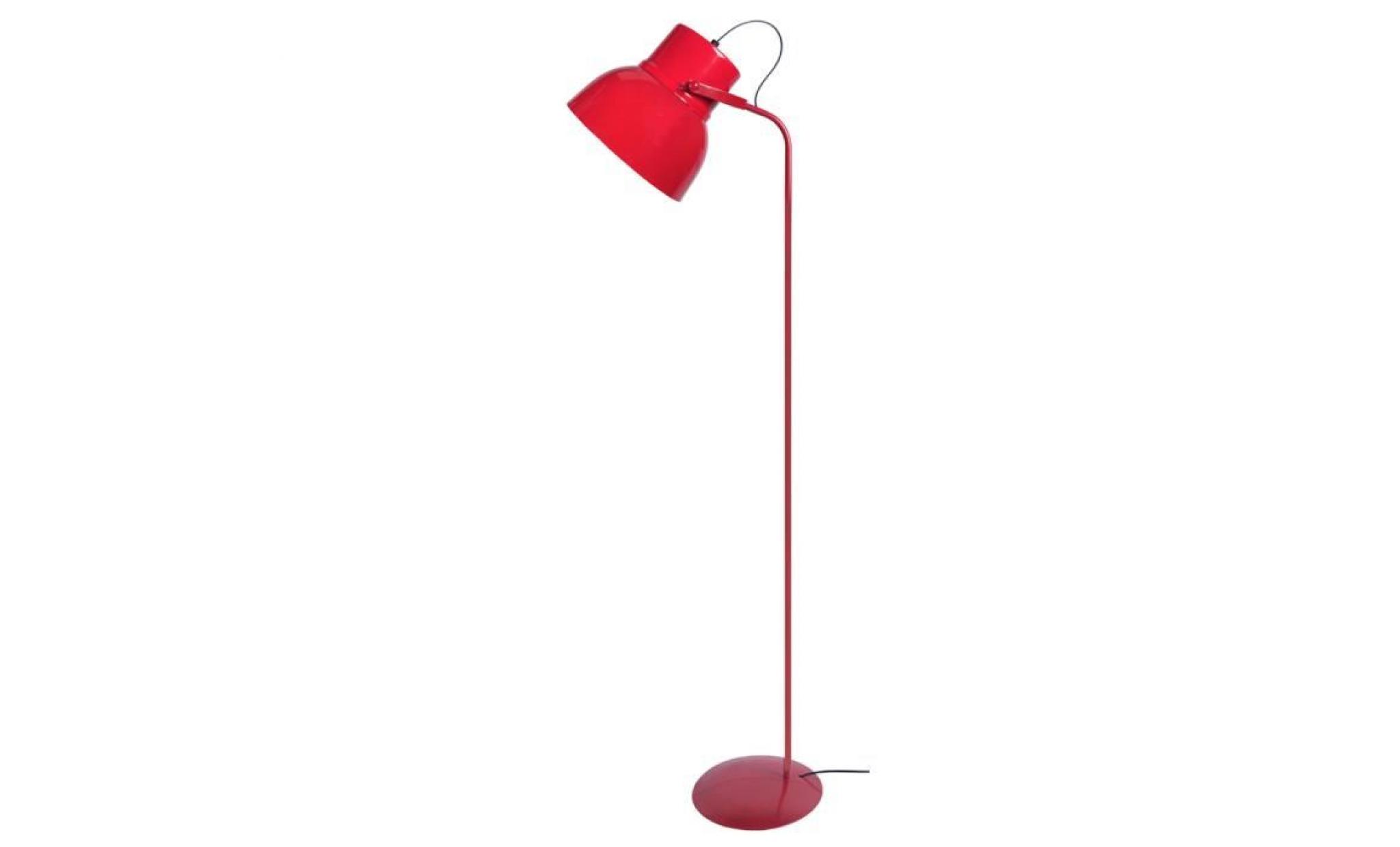 lampadaire cloche e27 23 w 150 cm rouge