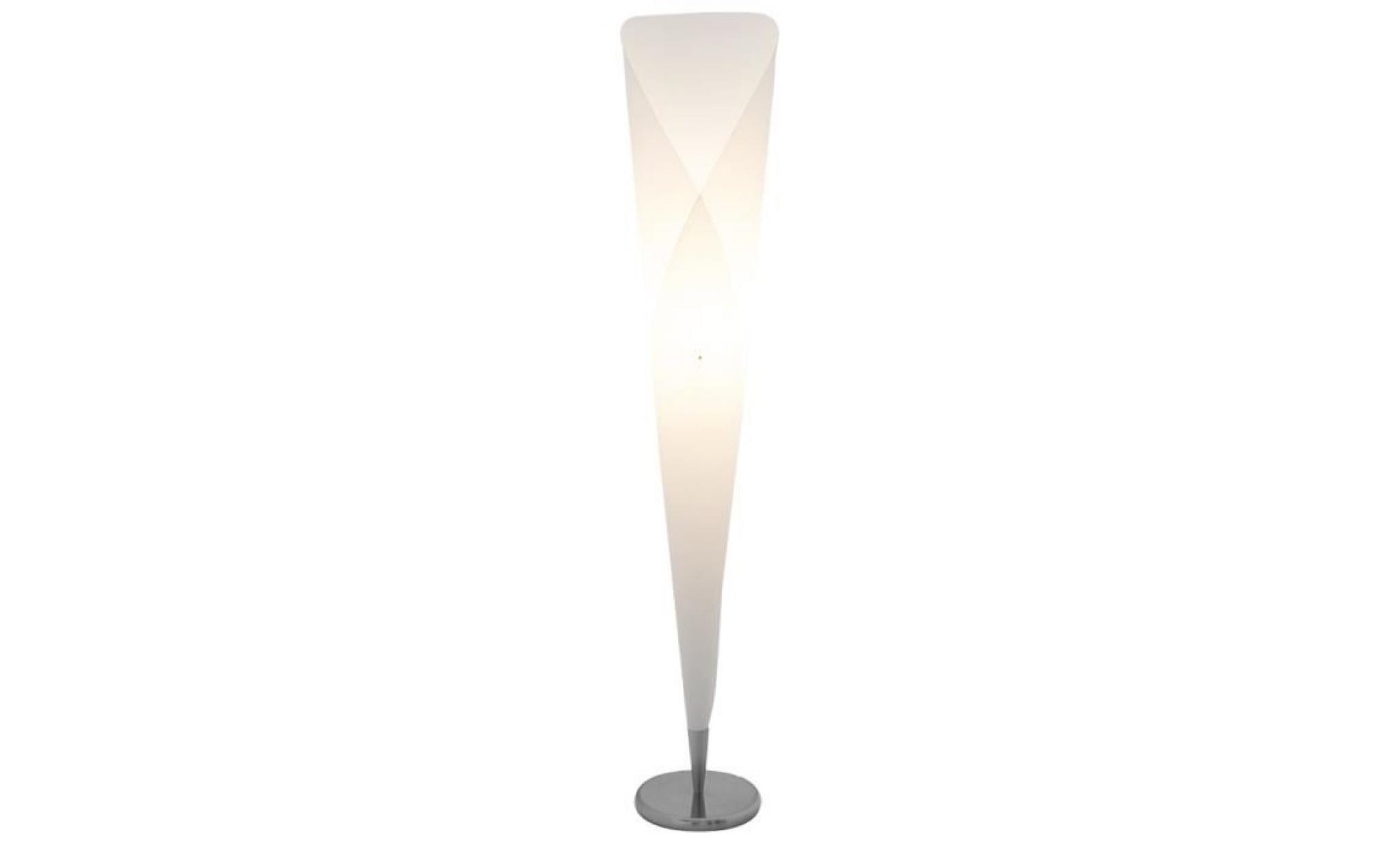 lampadaire cône en polypropylène blanc 33x155cm. pas cher