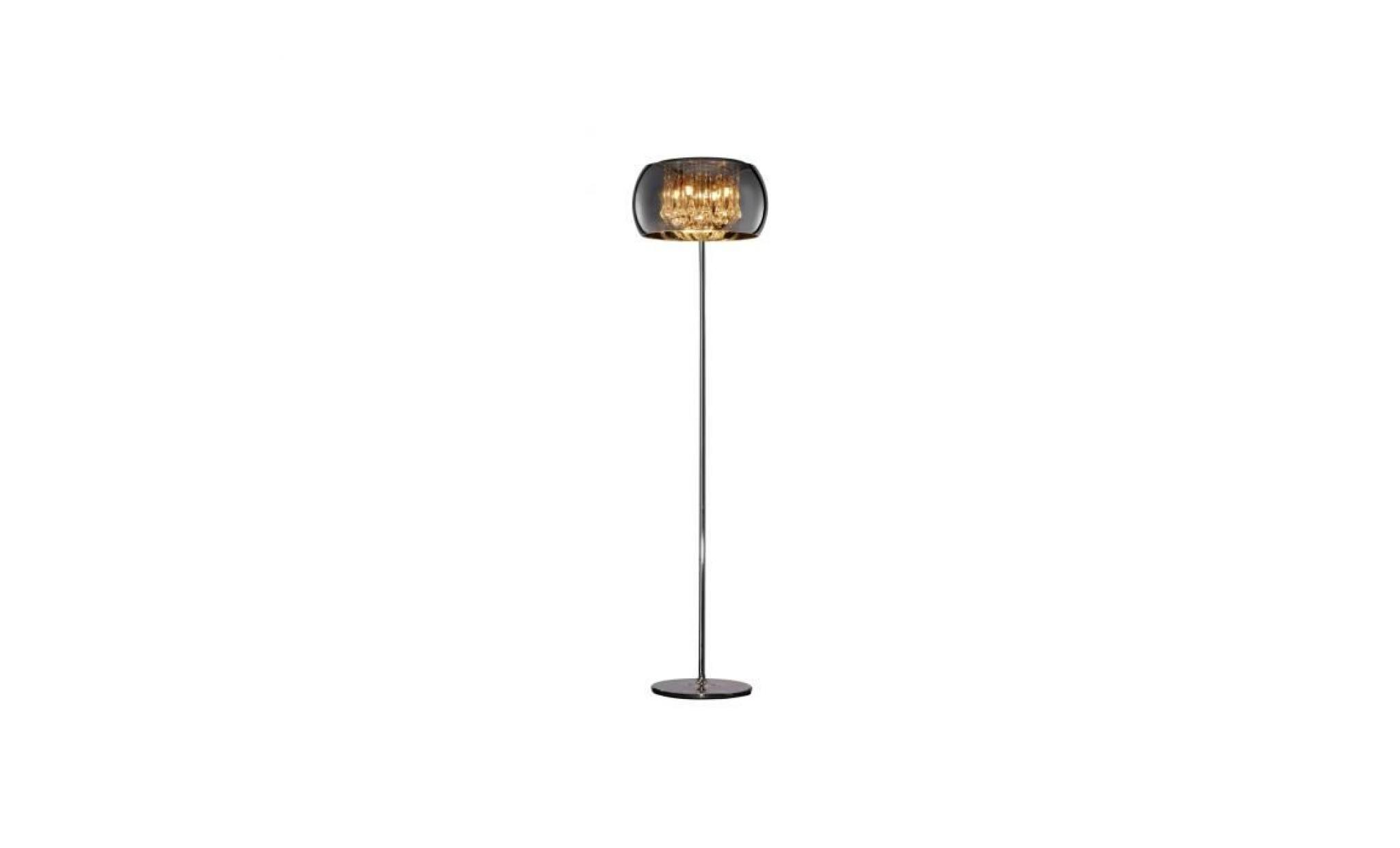 lampadaire contemporain vapore en verre chrome   40 cm cm