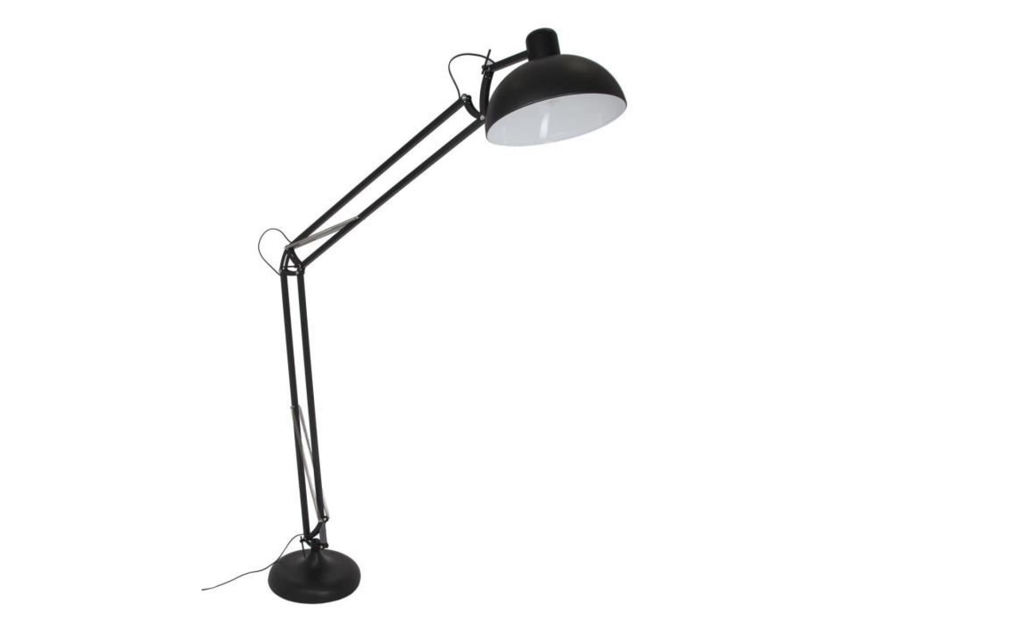 lampadaire de bureau design archi   h. 220 cm   noir