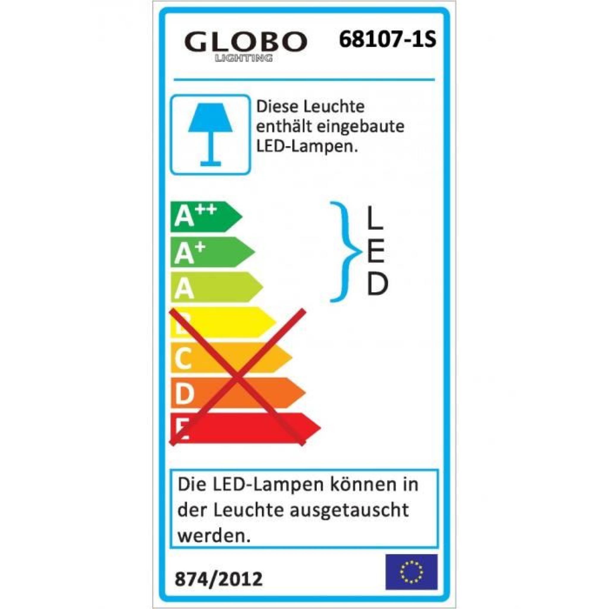 Lampadaire DEL 24 watts lampe éclairage anneau lampe lumière Globo 68107-1S