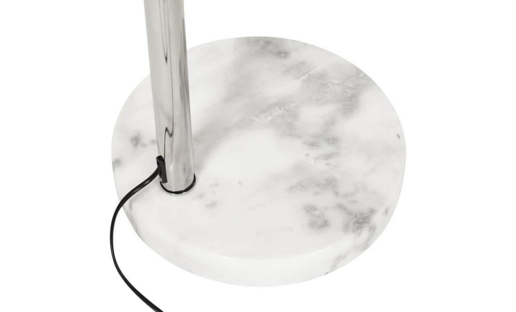 lampadaire design en arc avec abat jour blanc pas cher