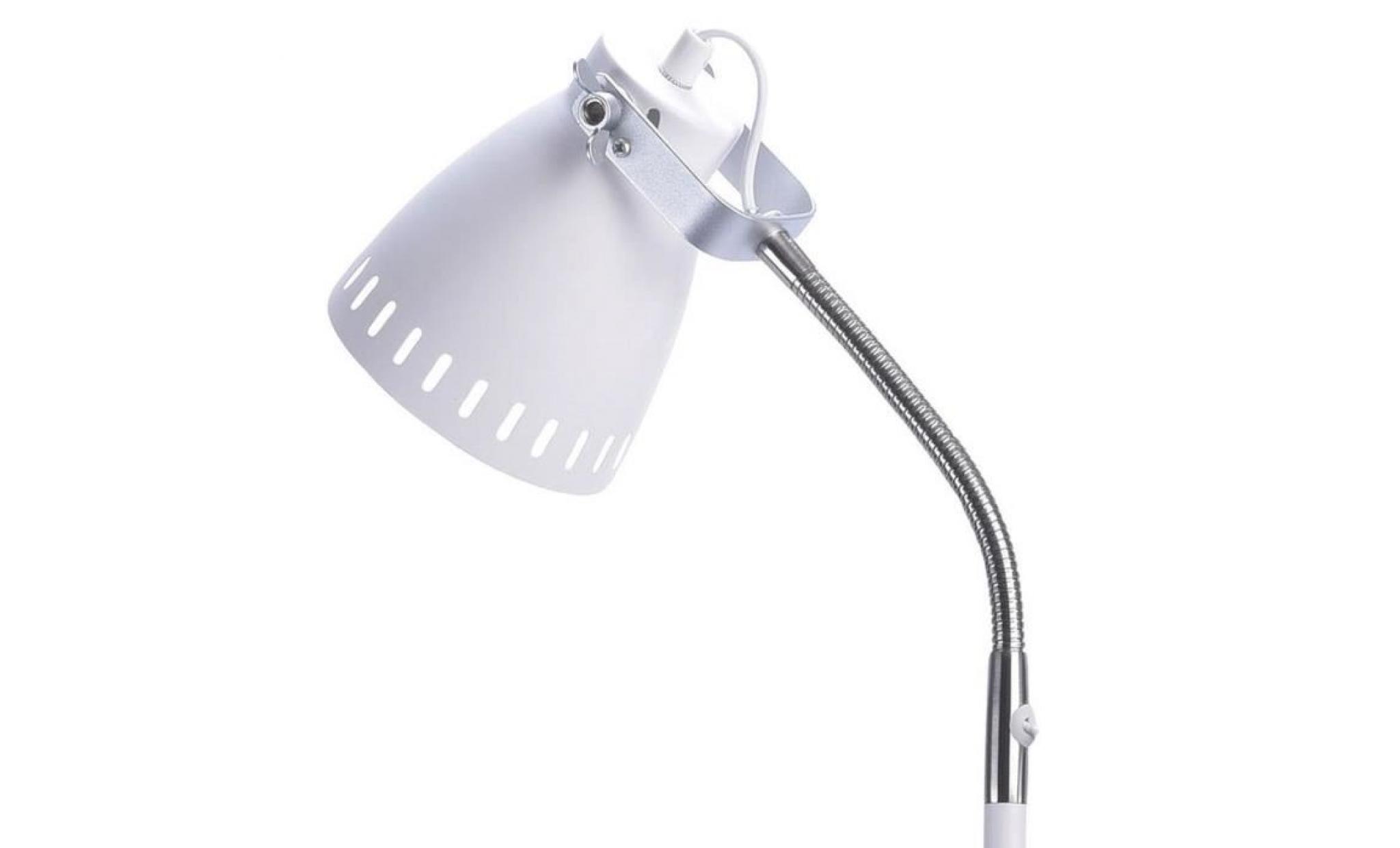 lampadaire design industriel eva blanc en métal pas cher