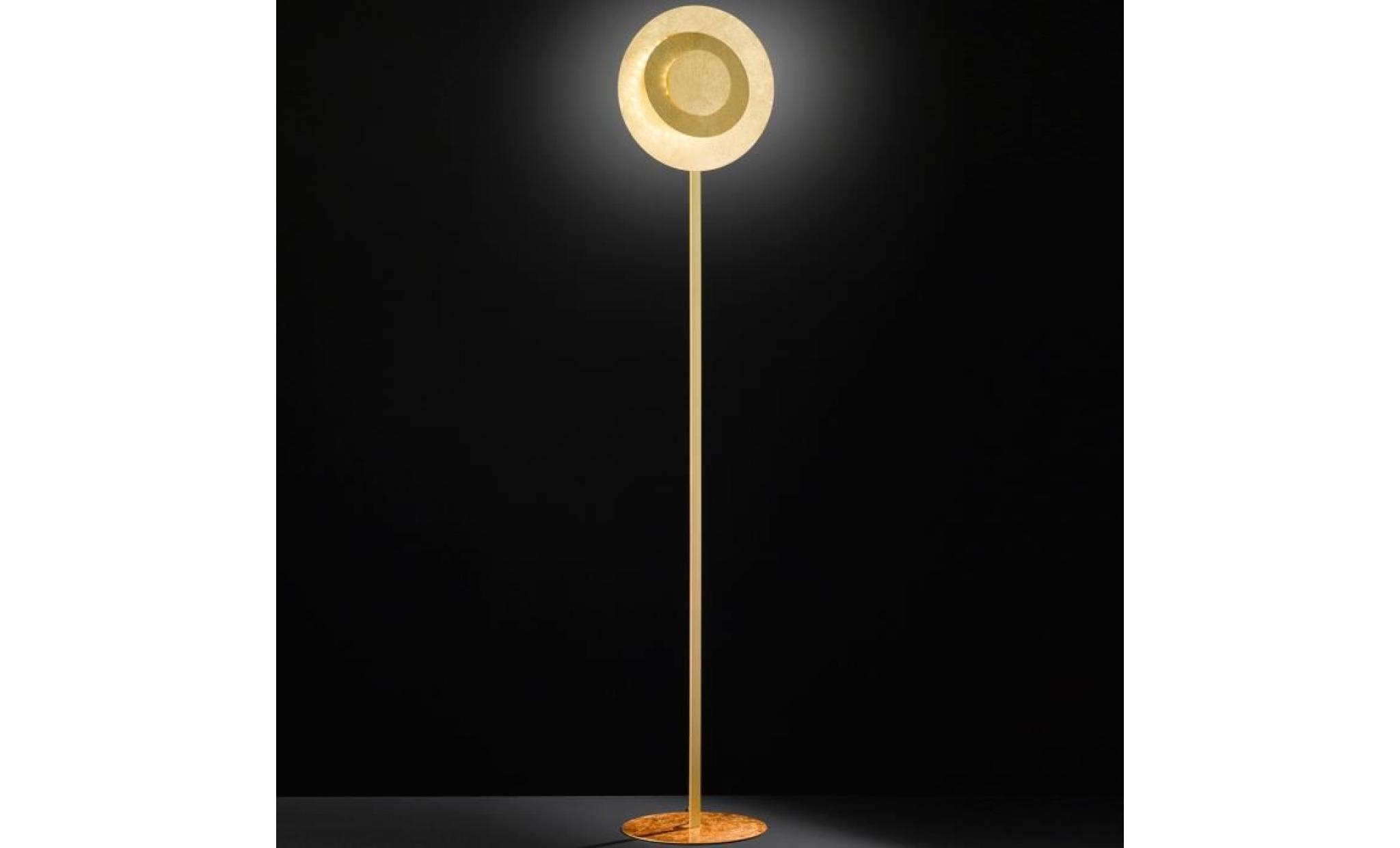 lampadaire design led laurene dorée en métal pas cher