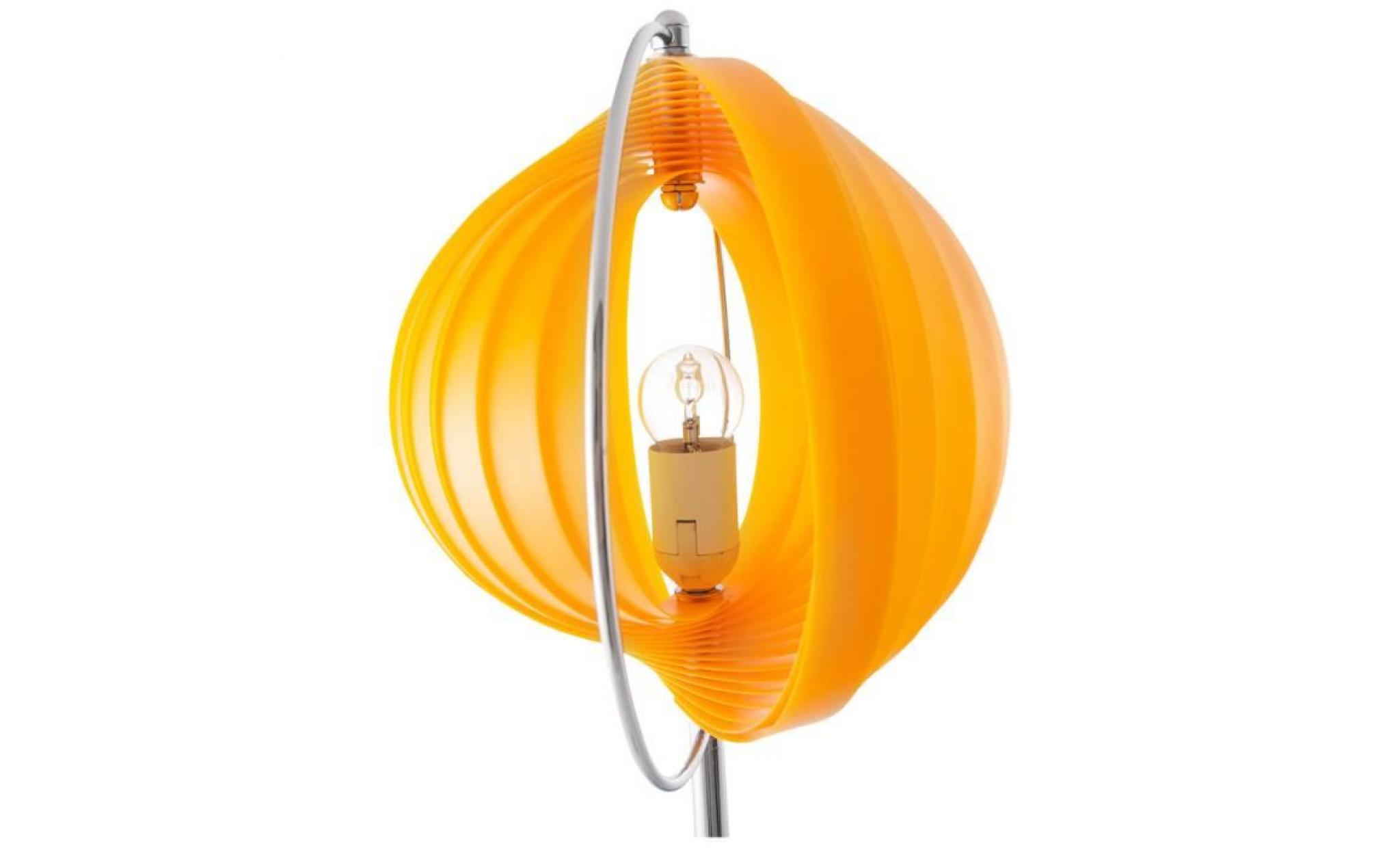 Lampadaire design 'LUNA' orange avec lamelles p... pas cher