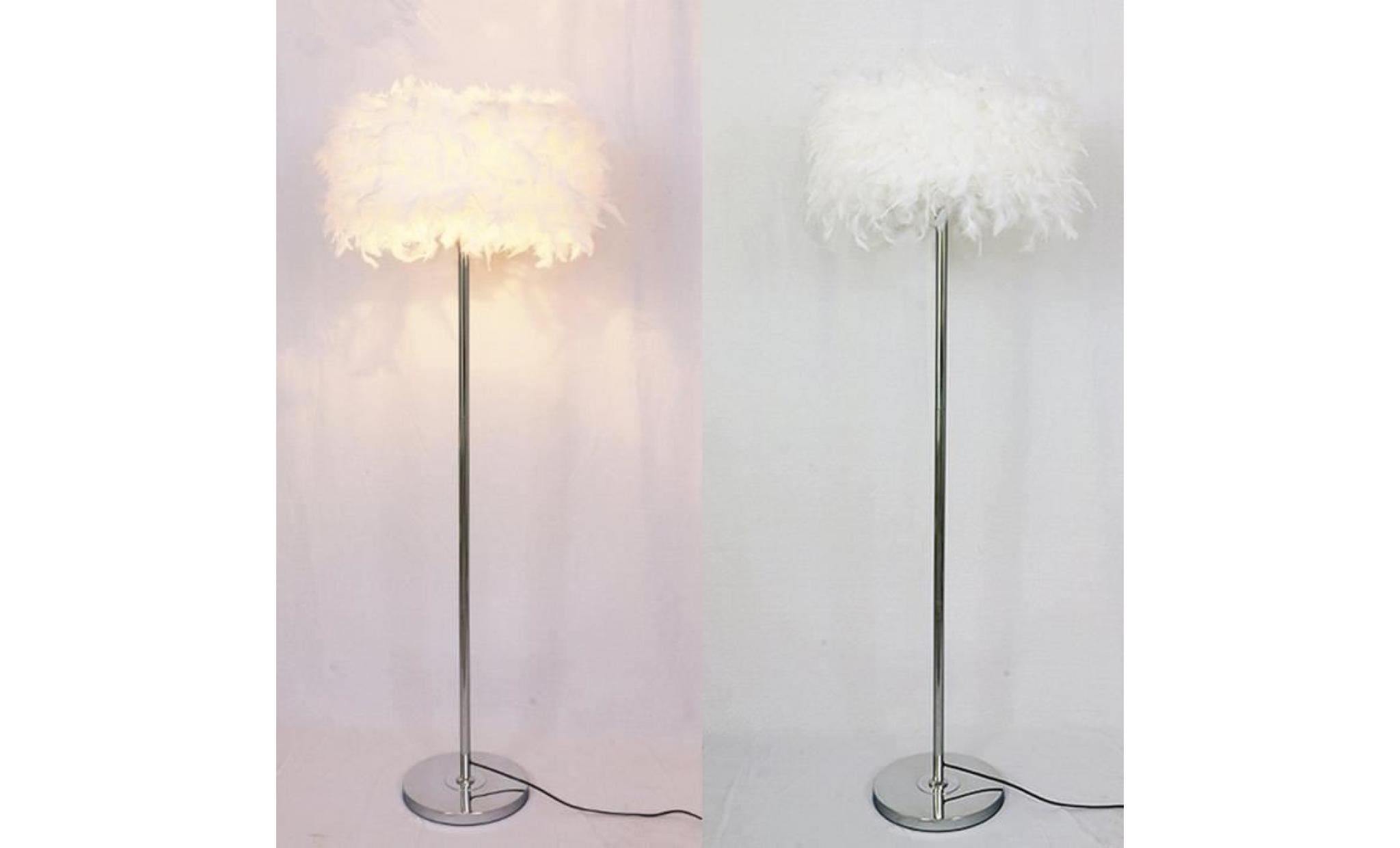 lampadaire e 27 lampadaire plume de pure ombre ， diamètre 40 cm hauteur 150 cm style modern simple pas cher
