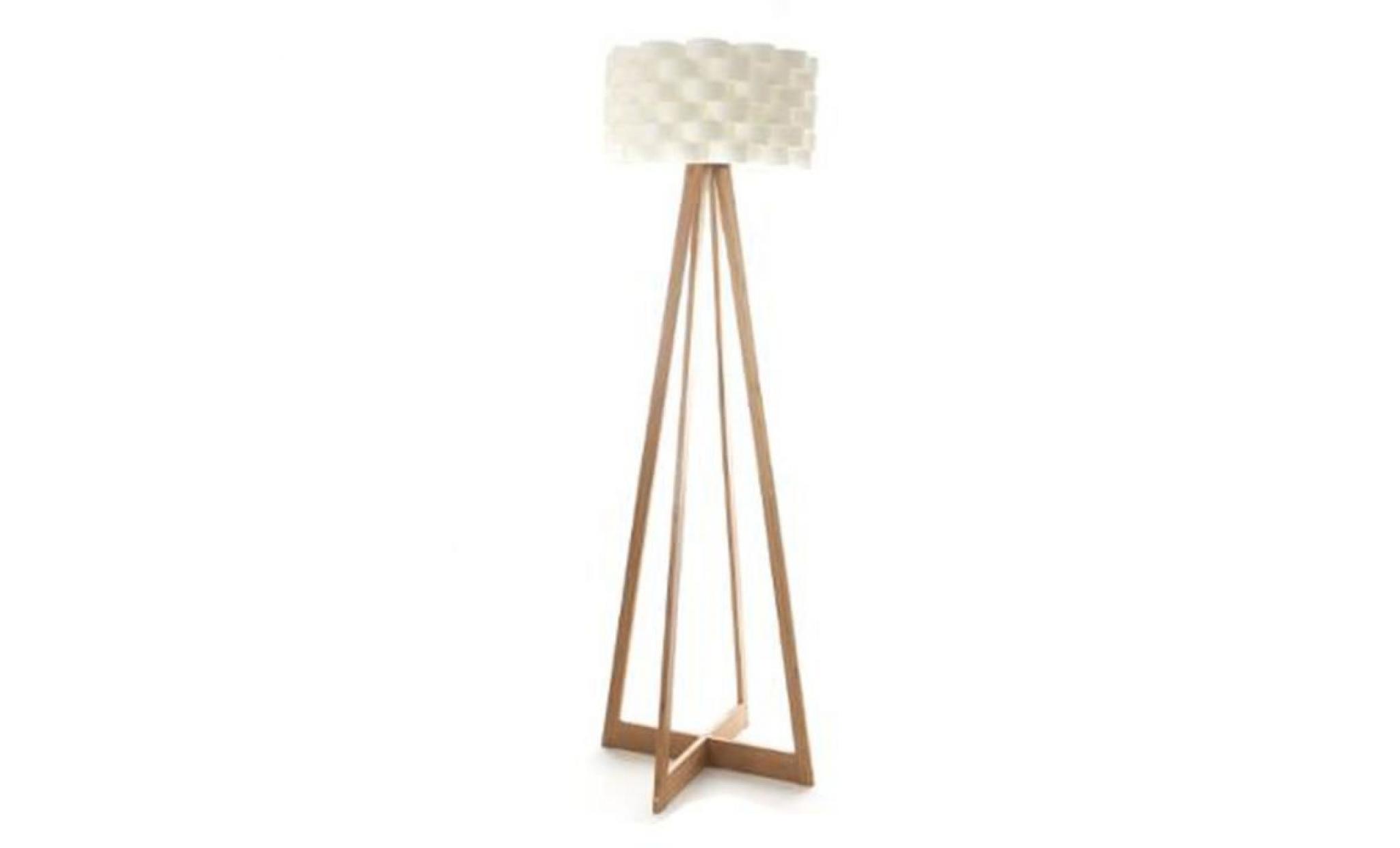 Lampadaire en bambou et papier - Dim : H 150 x D 50 cm