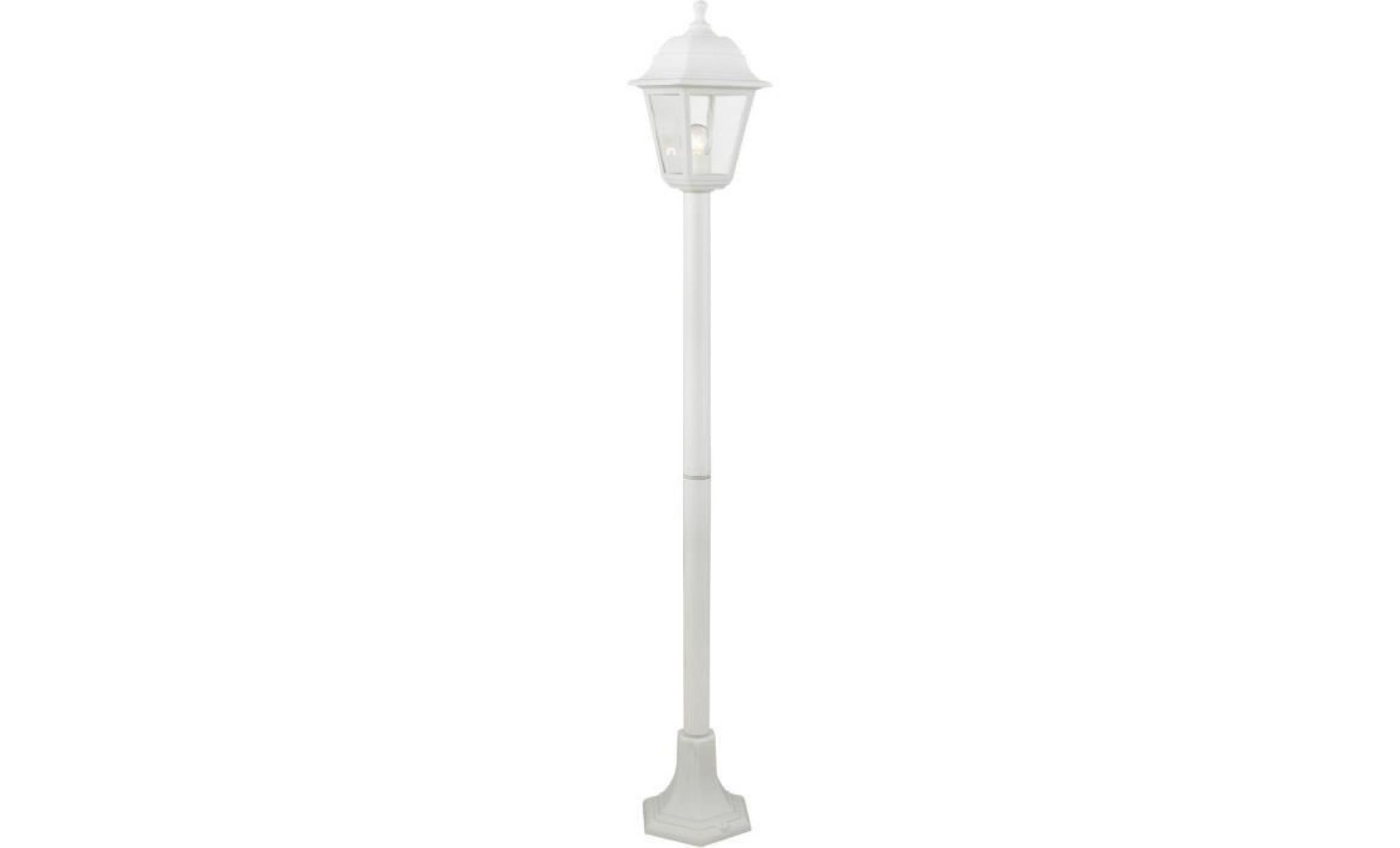 lampadaire extérieur classique luca blanc en pvc