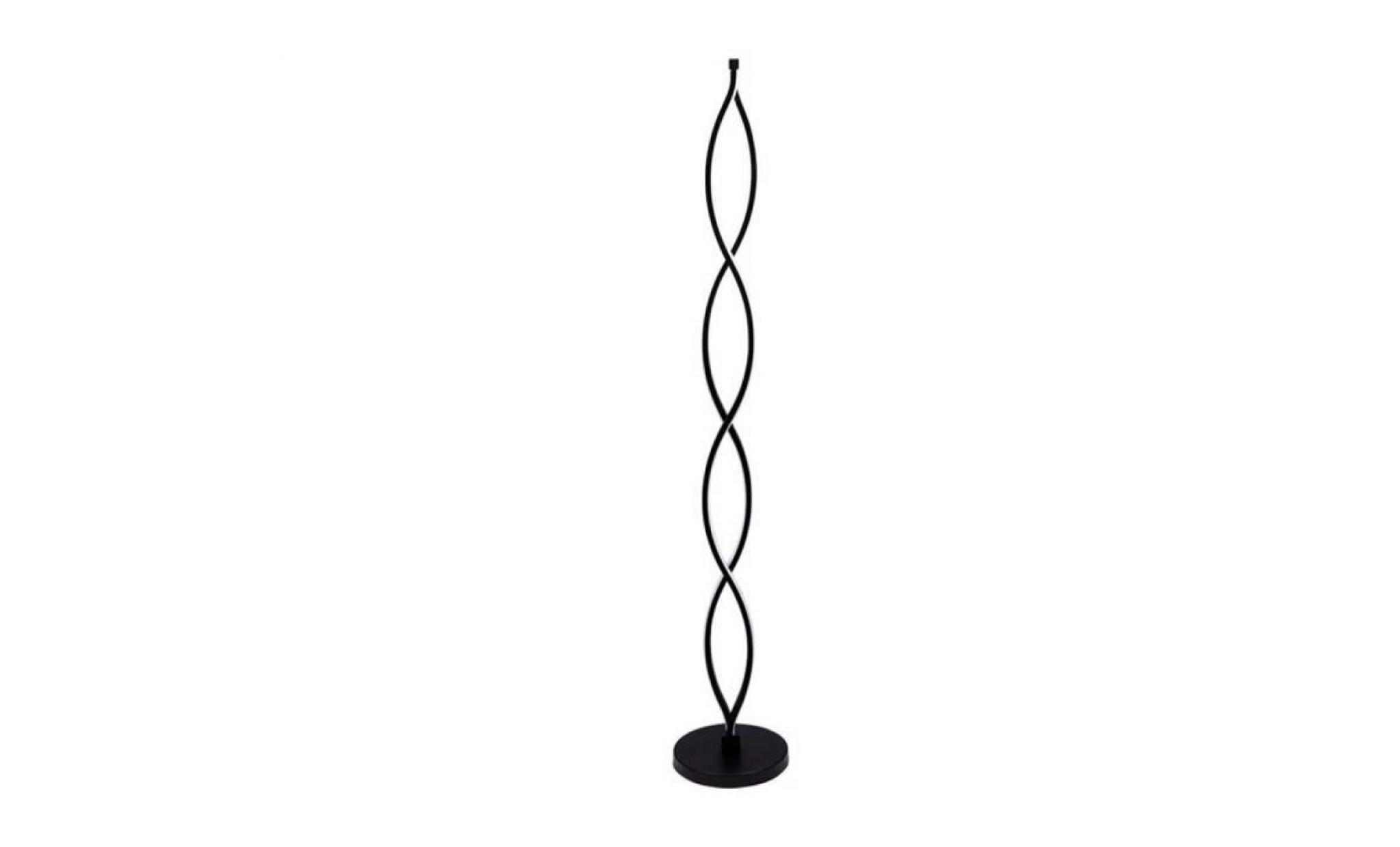 lampadaire led 30w dimmable spirale en métal créatif lampe de salon lumière décoration intérieur led réglable design moderne   noir