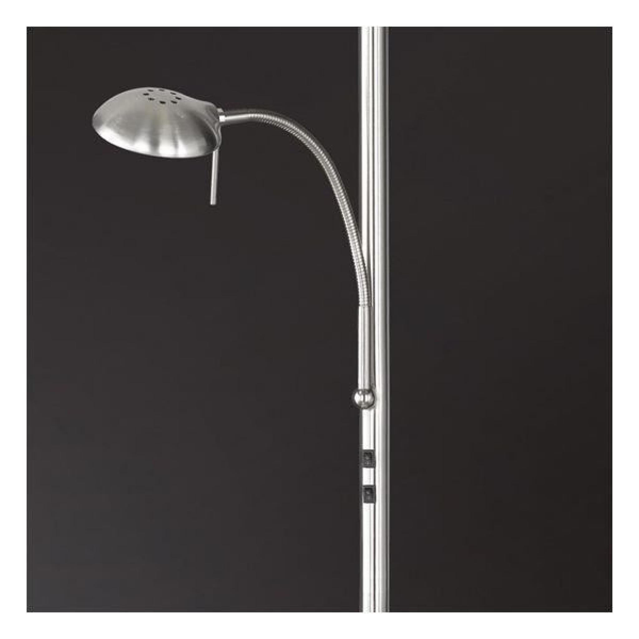 Lampadaire LED liseuse Nosy Be Nickel pas cher