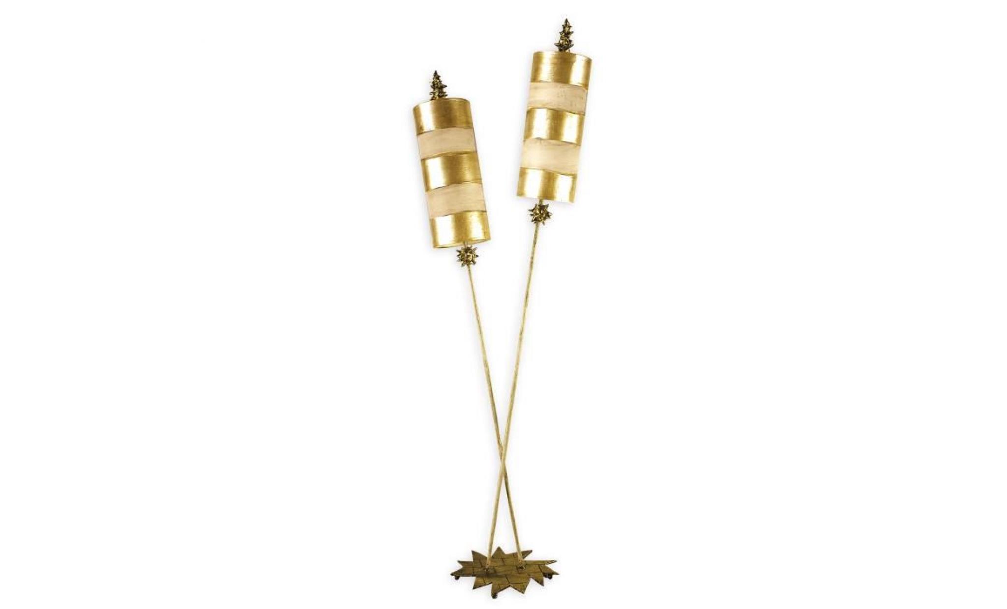 Lampadaire Nettle or, 2 ampoules