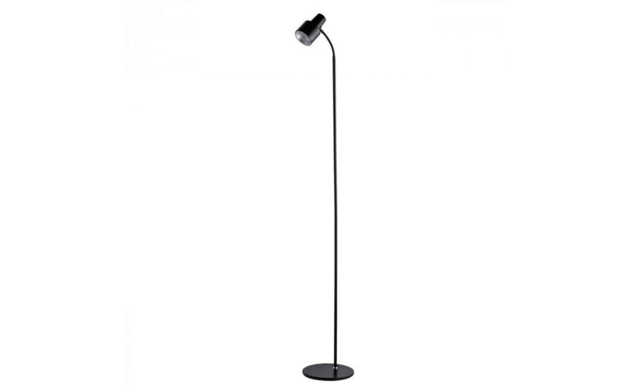 lampadaire noir techno 1 ampoule 135 cm