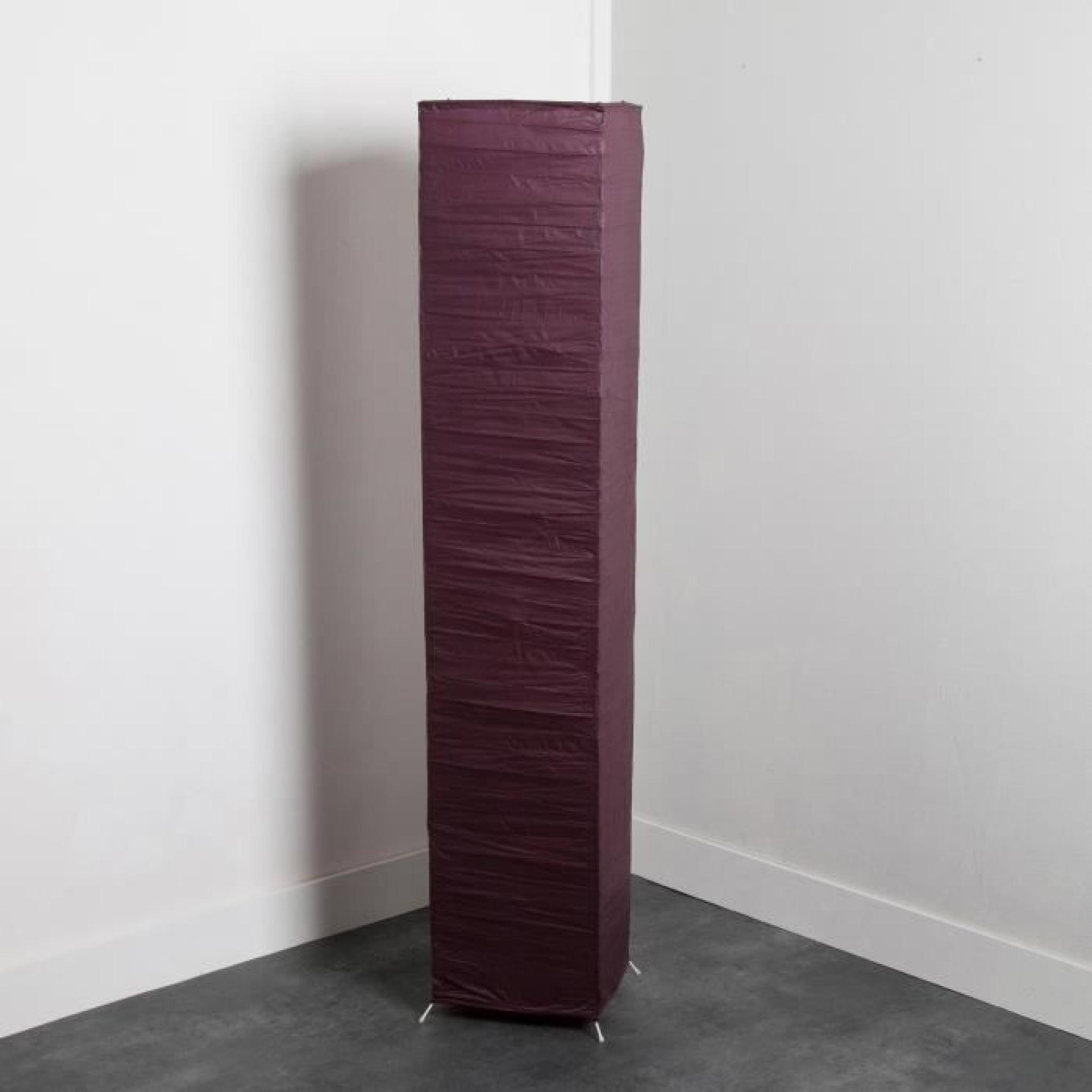 Lampadaire papier de riz violet - Hauteur 130cm pas cher