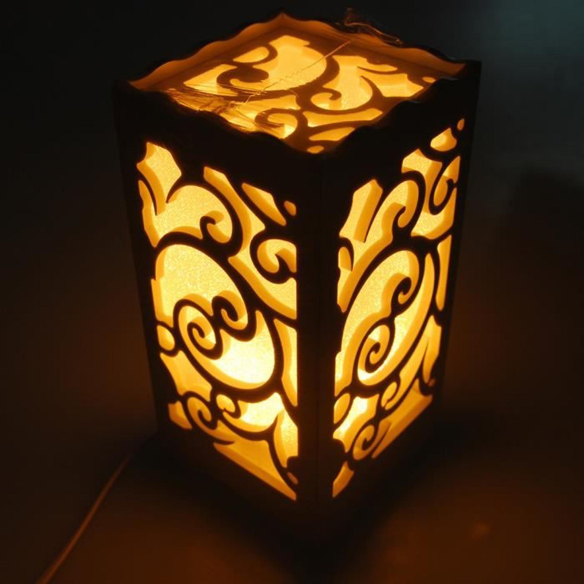 Lampadaire sculpté en bois ancien LED nuage lampe de table lampe de chevet