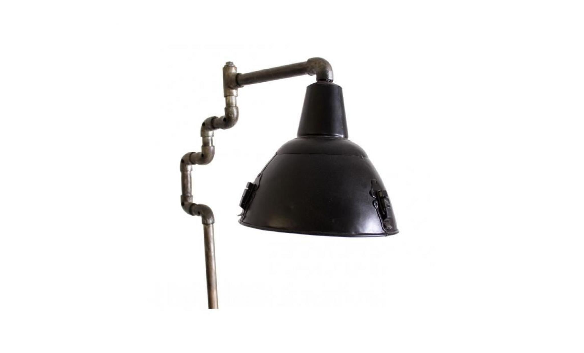 lampadaire style industriel en tubes d'acier coloris marron p 35887 co marron pas cher