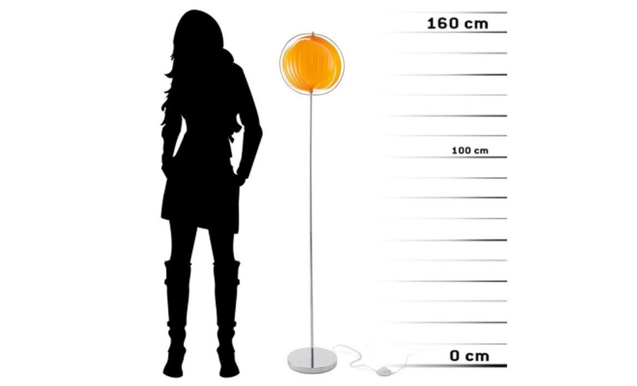 Lampadaire SUN Orange  - Hauteur 160cm pas cher