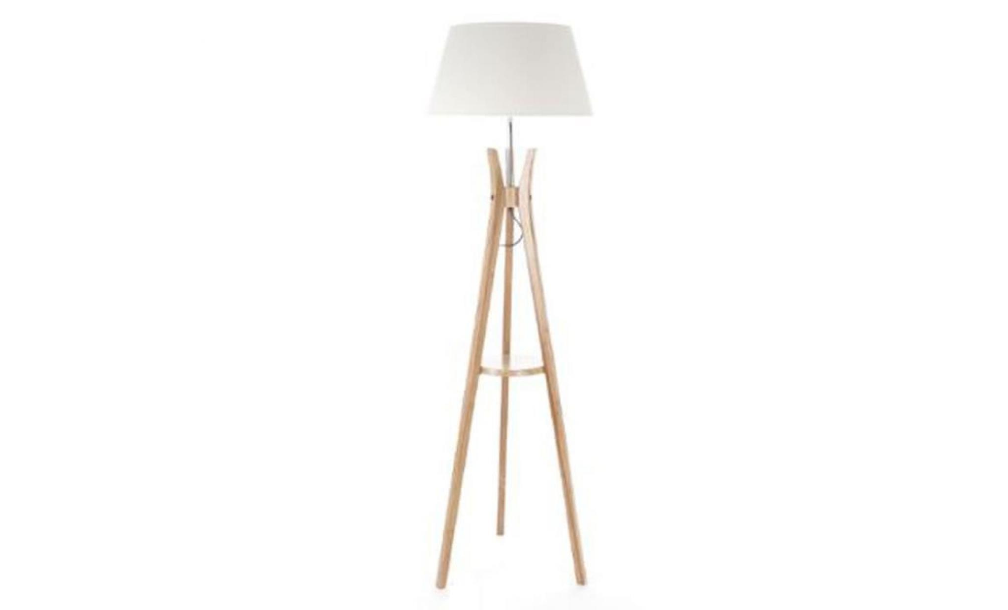 Lampadaire table en Bambou- Lin - Dim : H 156 x D 46 cm