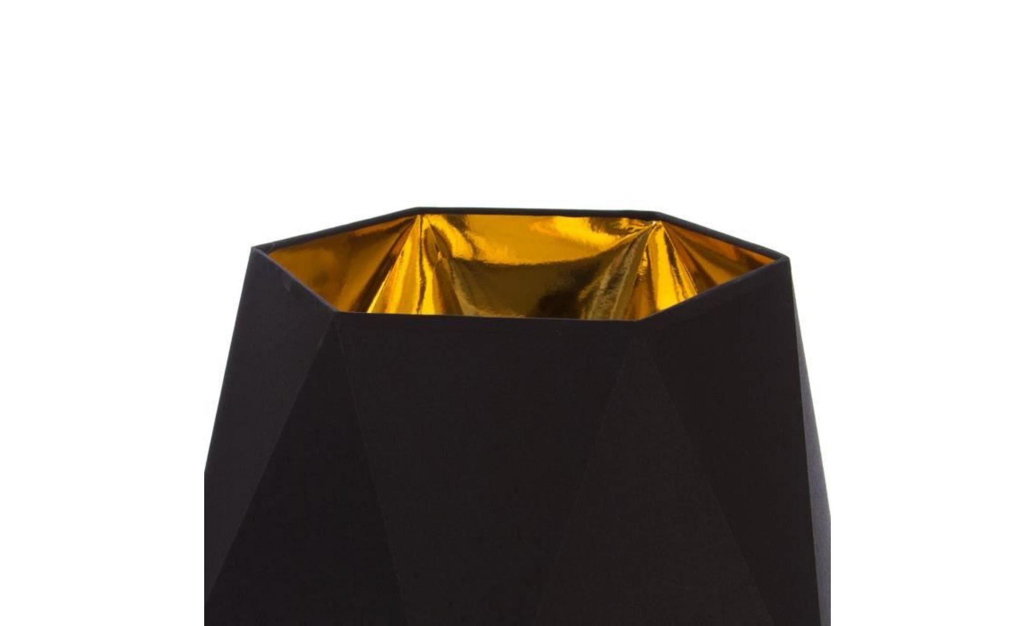 lampadaire trépied en fer dori   h. 153 cm   noir et or pas cher