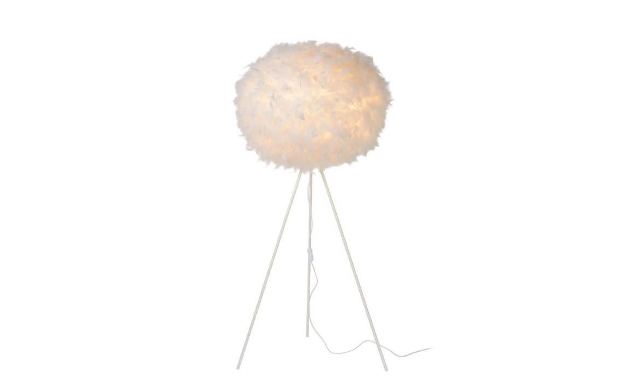 lampadaire trépied scandinave goosy blanche en plastique