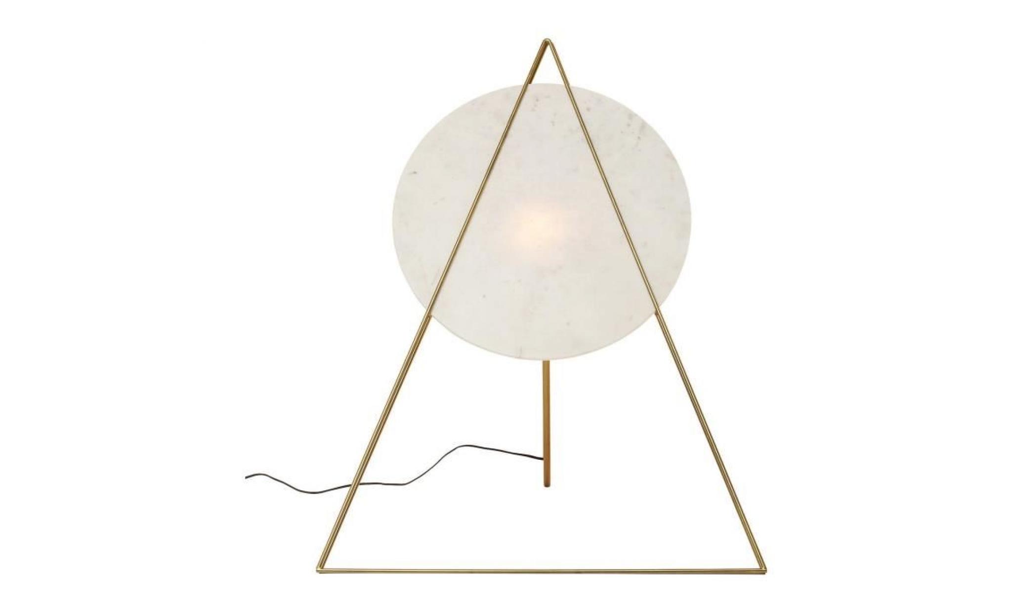 lampadaire triangle marbre blanc kare design