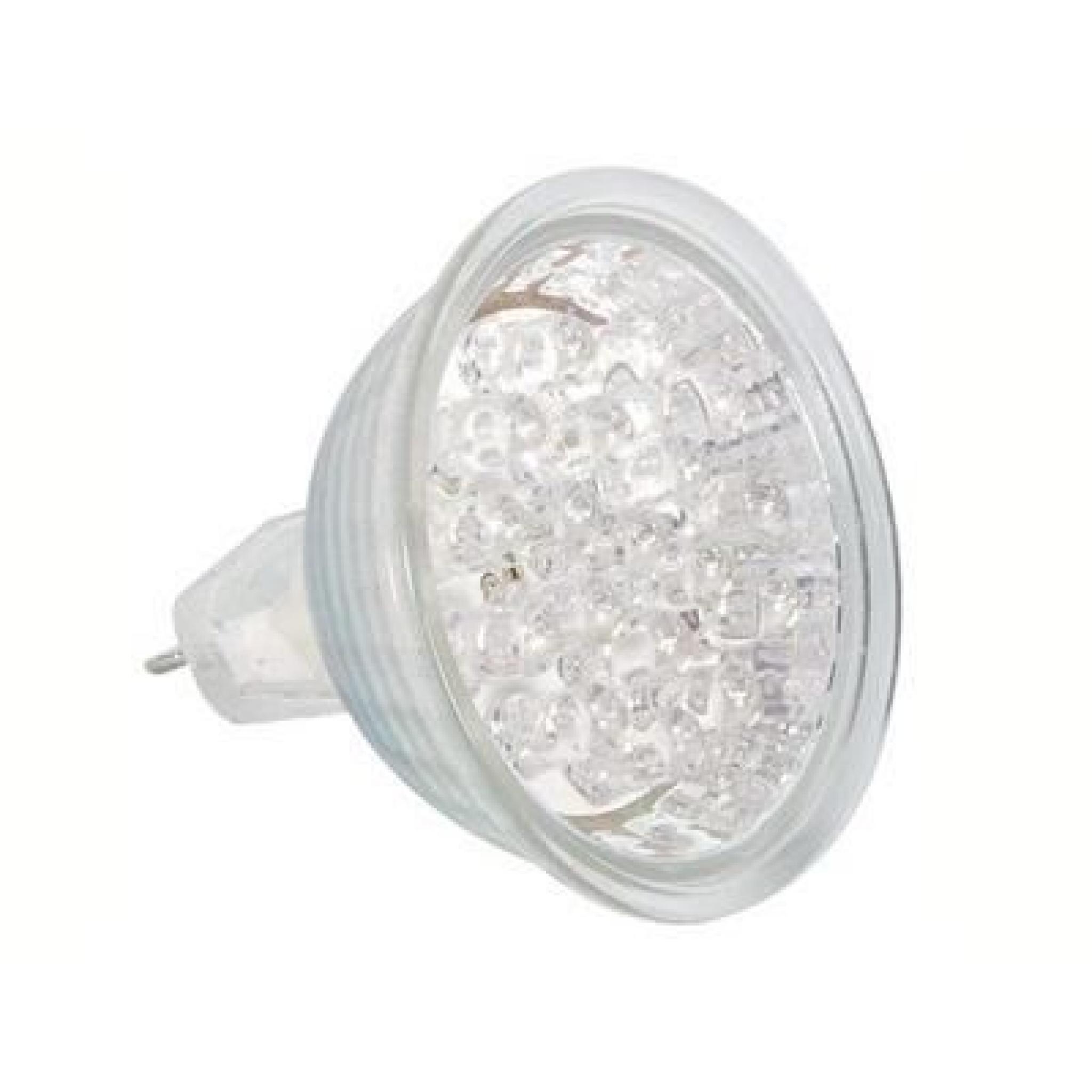 Lampe 12v mr16 1w 15 led blanc gu5.3 ampoule dichr