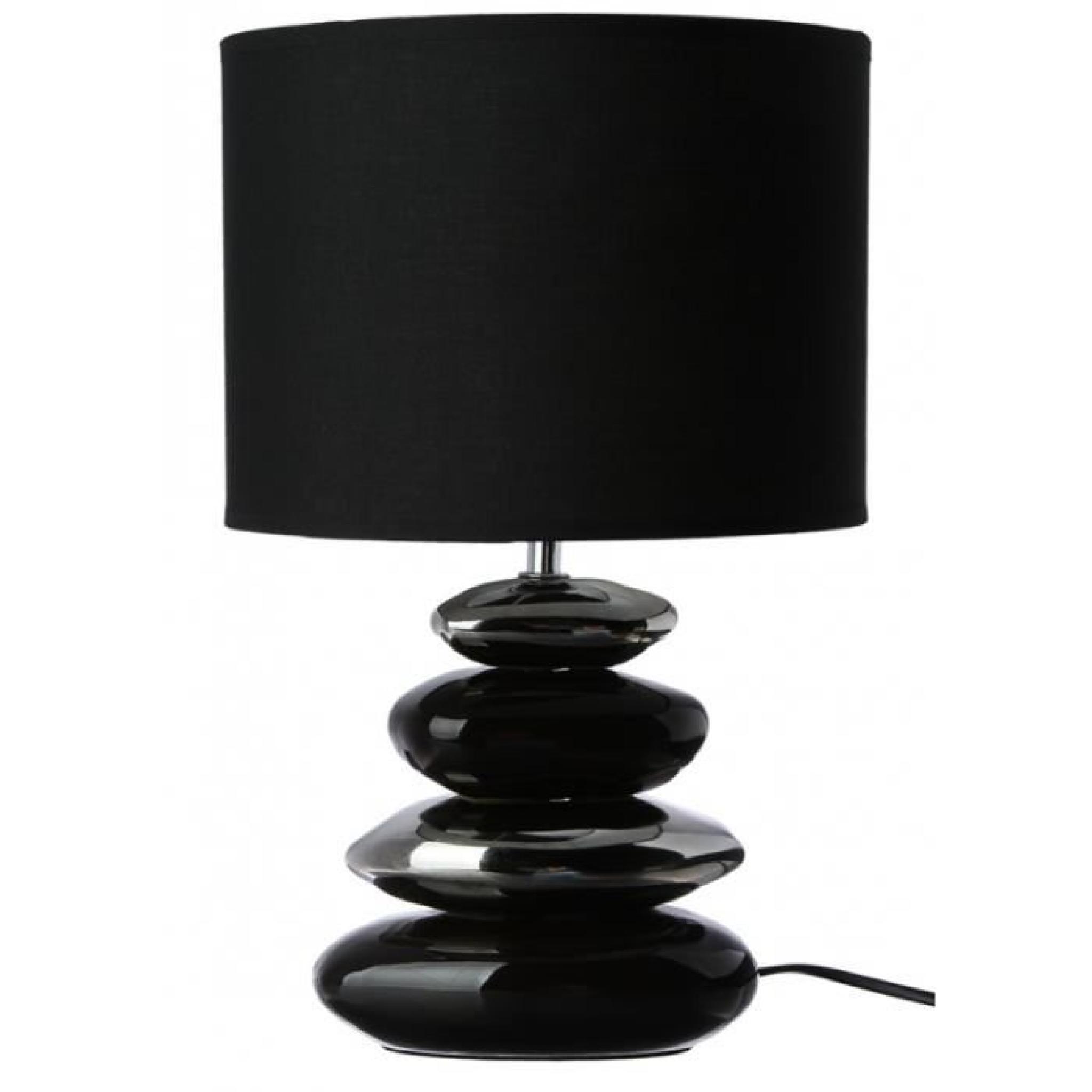 Lampe 4 galets design - Noir et argent - Lumina…