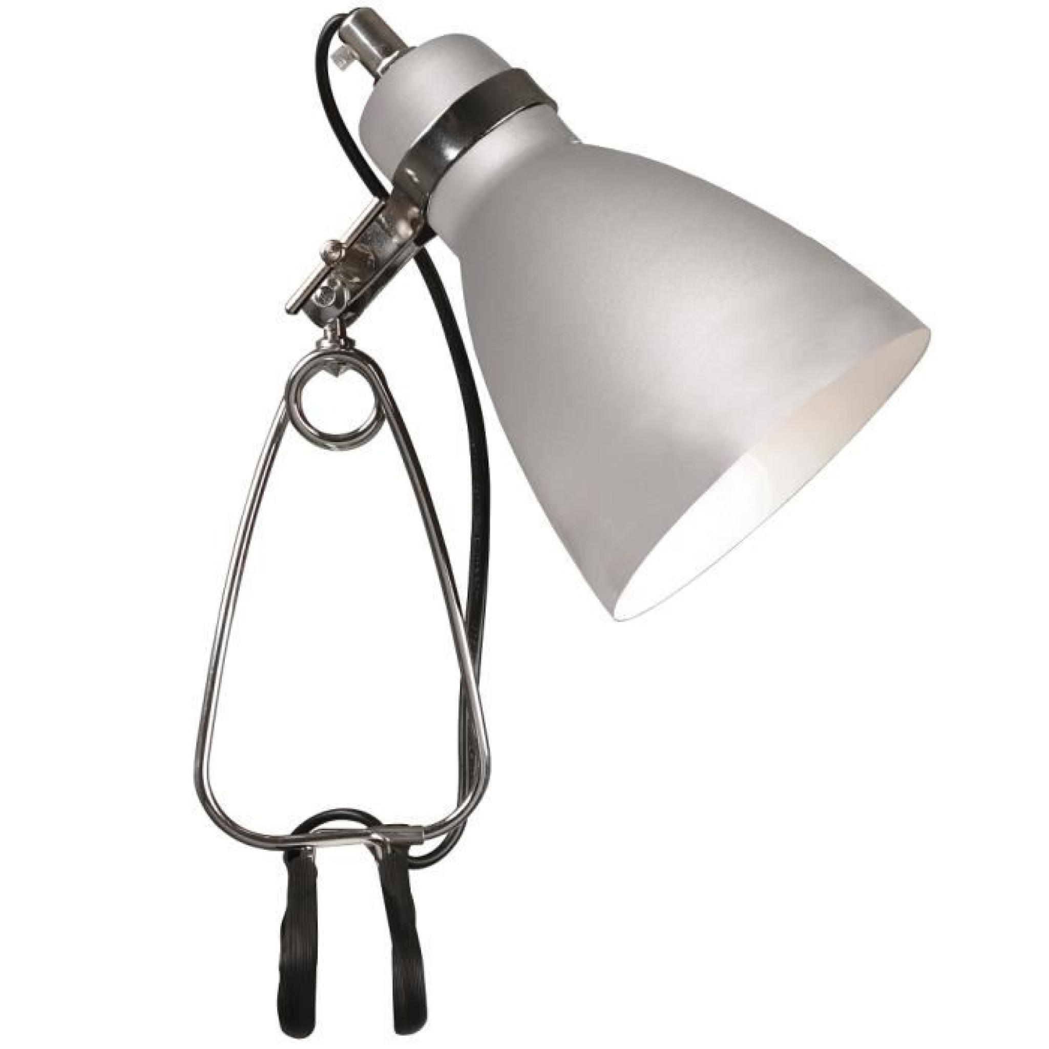 lampe à crampon Hernandez  coloris Argent/aluminium