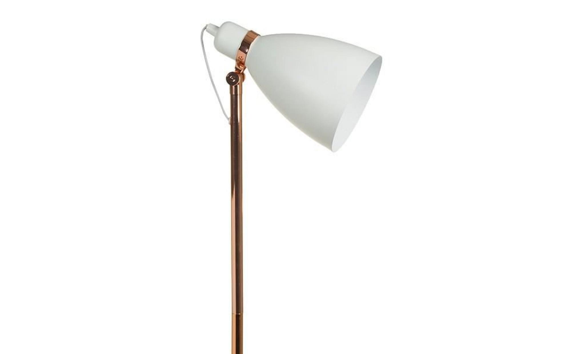 lampe à pied blanc en aluminium et béton (29 x 24 x 151 cm)   decroation de la maison et bureau pas cher pas cher