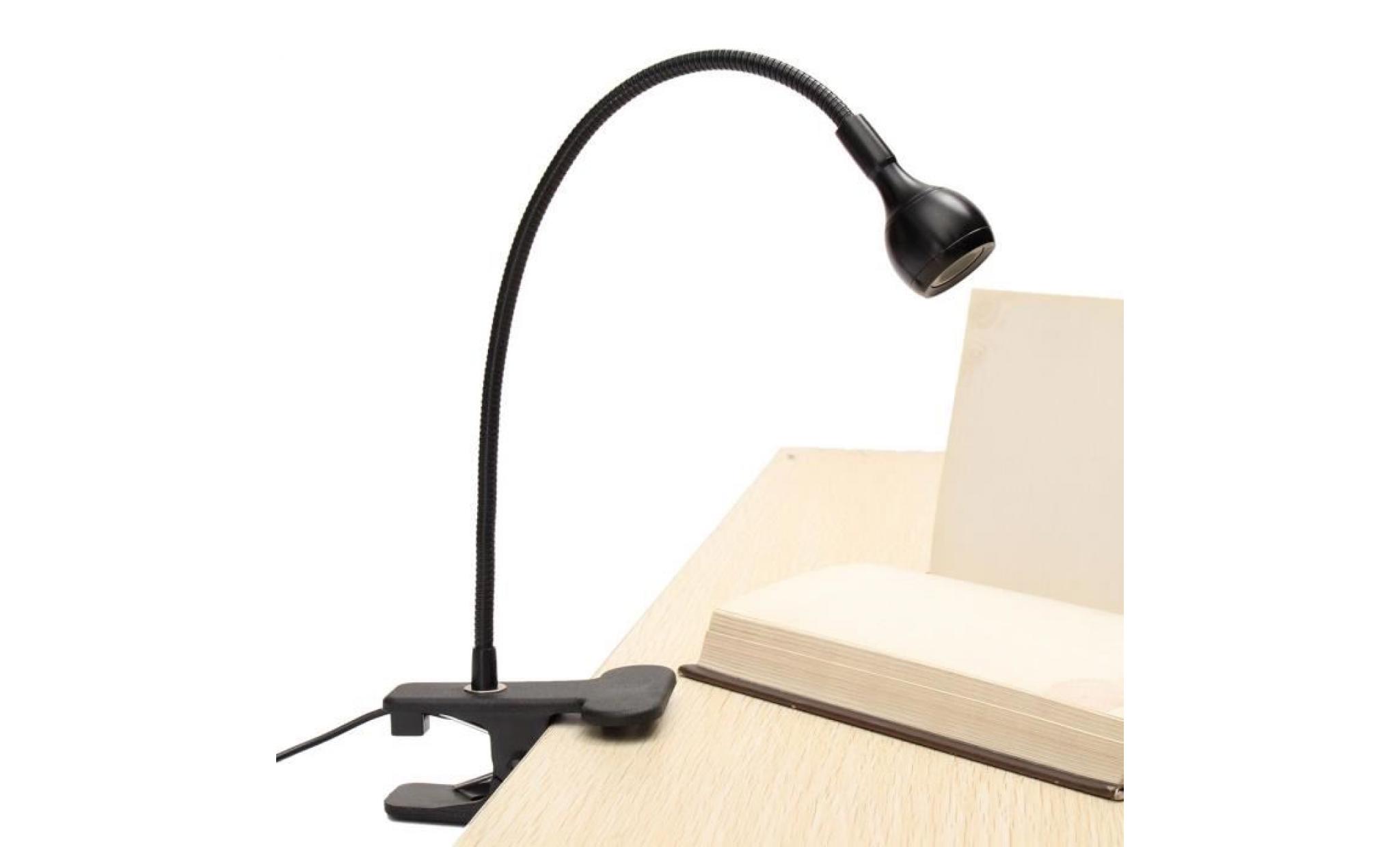 lampe à pince de lecture led adjustable usb rechargeable fexible bureau pr livre
