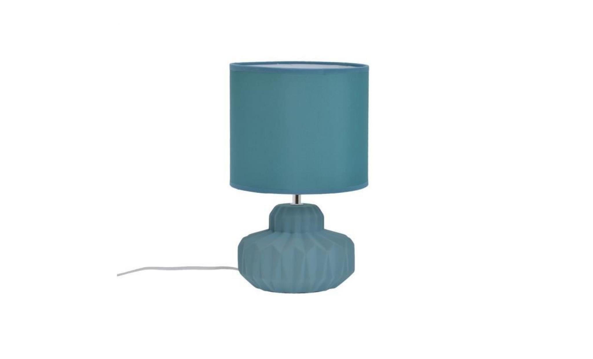 lampe À poser céramique mat 4 couleurs d21xh33,5cm turquoise