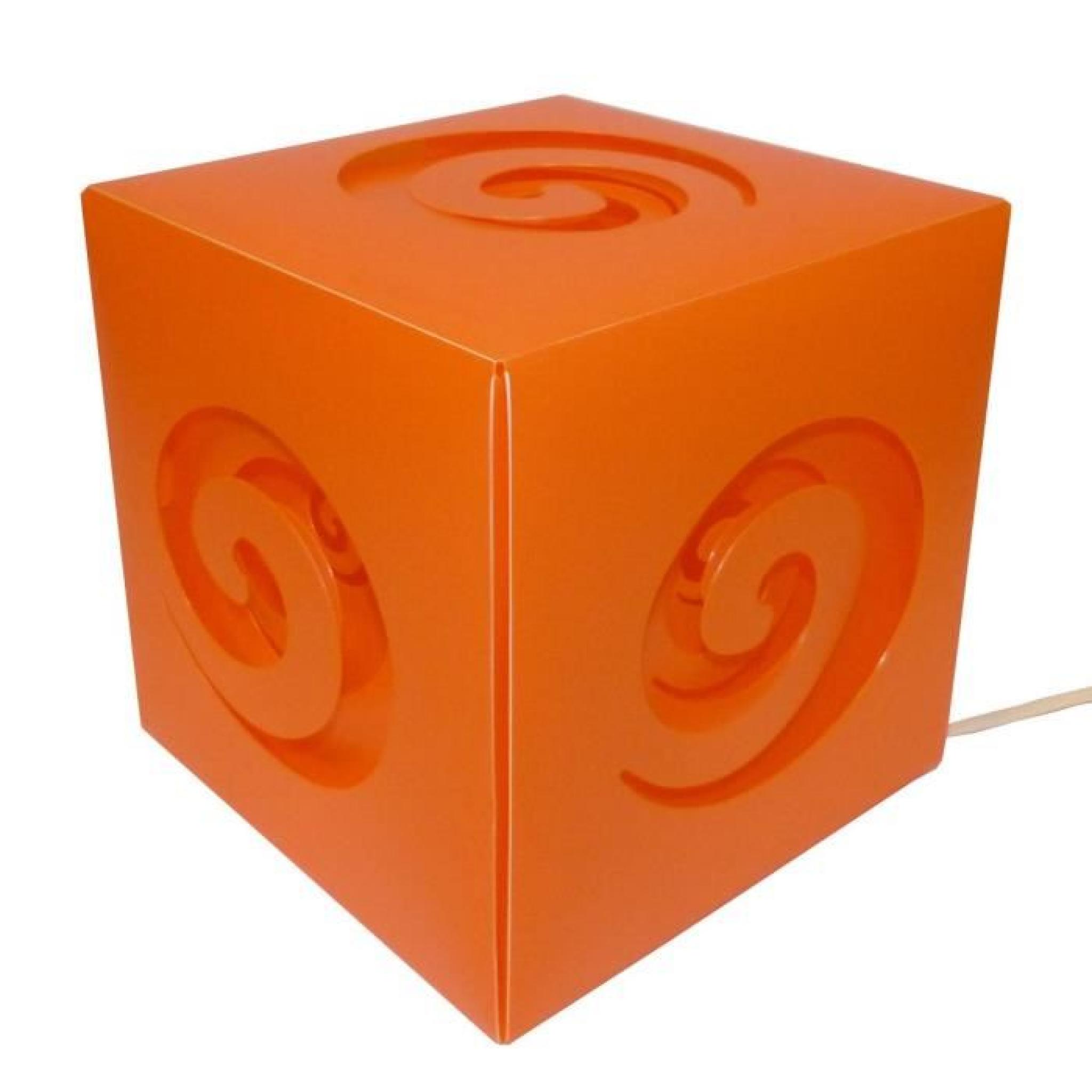 Lampe à poser Cube 25 W orange