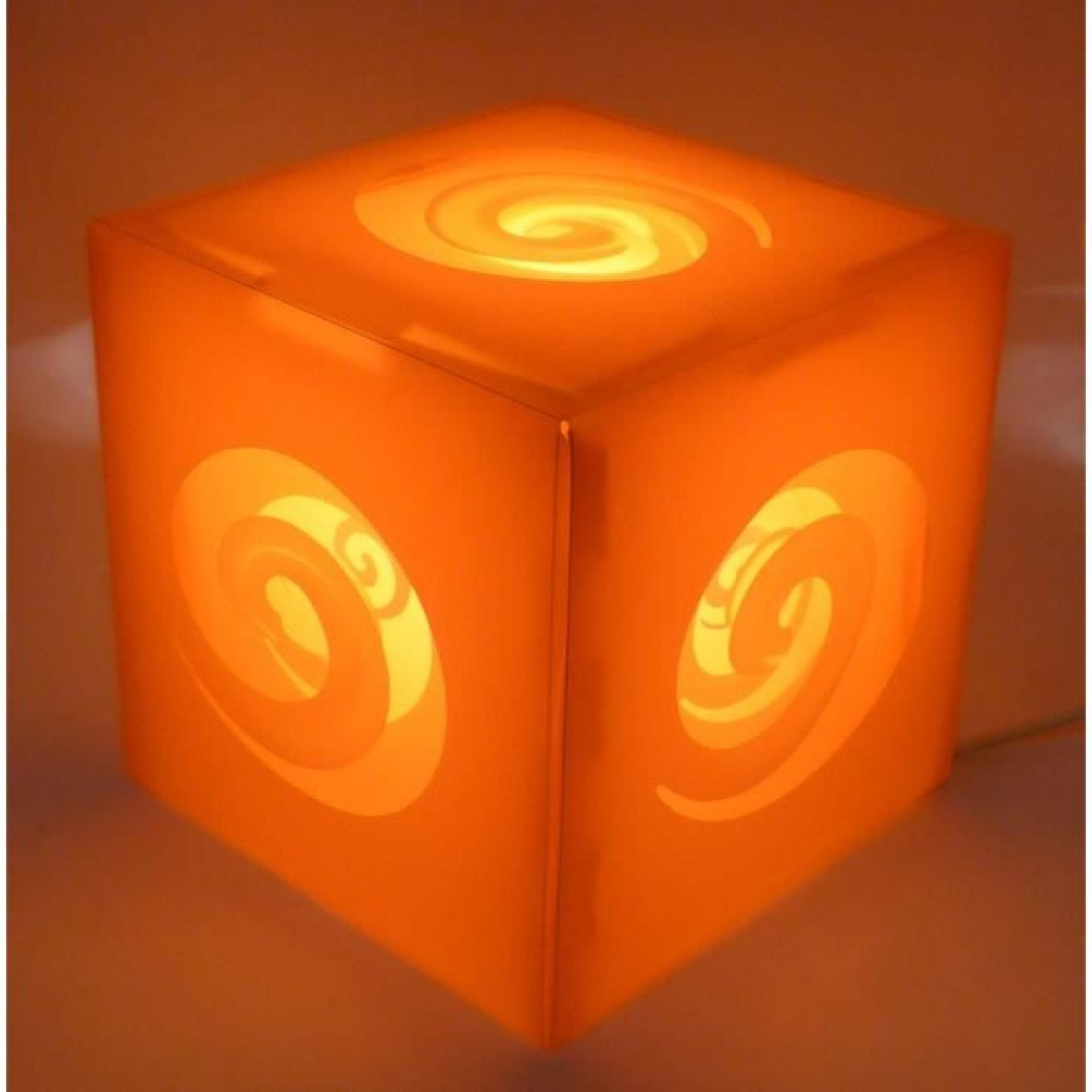 Lampe à poser Cube 25 W orange pas cher